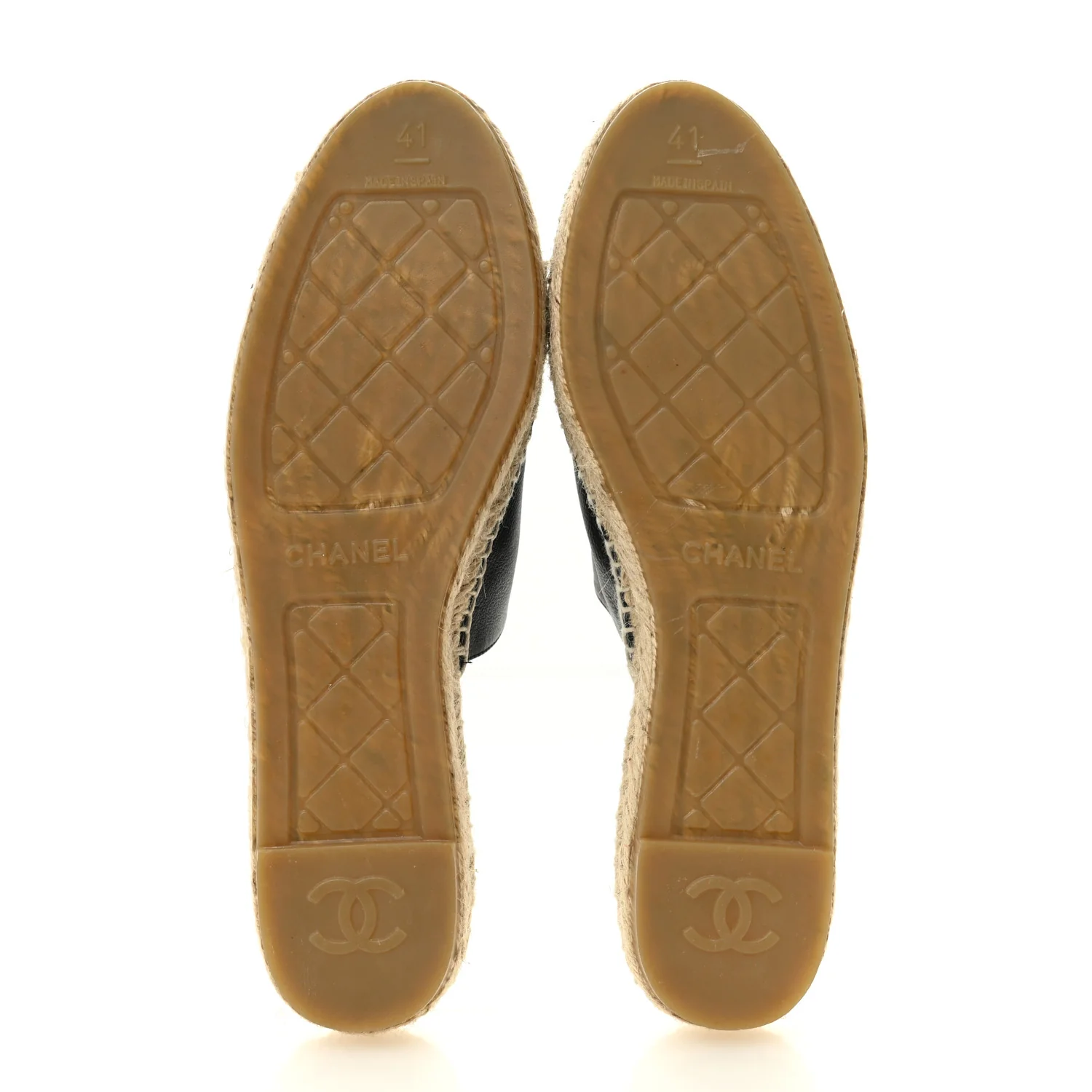 Calfskin CC Espadrille Mules 41 Black - Image 6