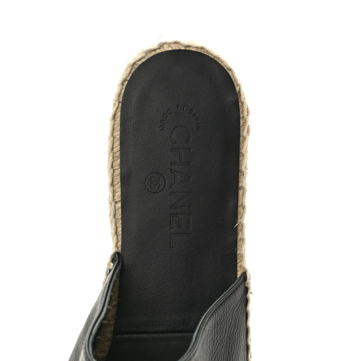 Calfskin CC Espadrille Mules 41 Black - Image 7