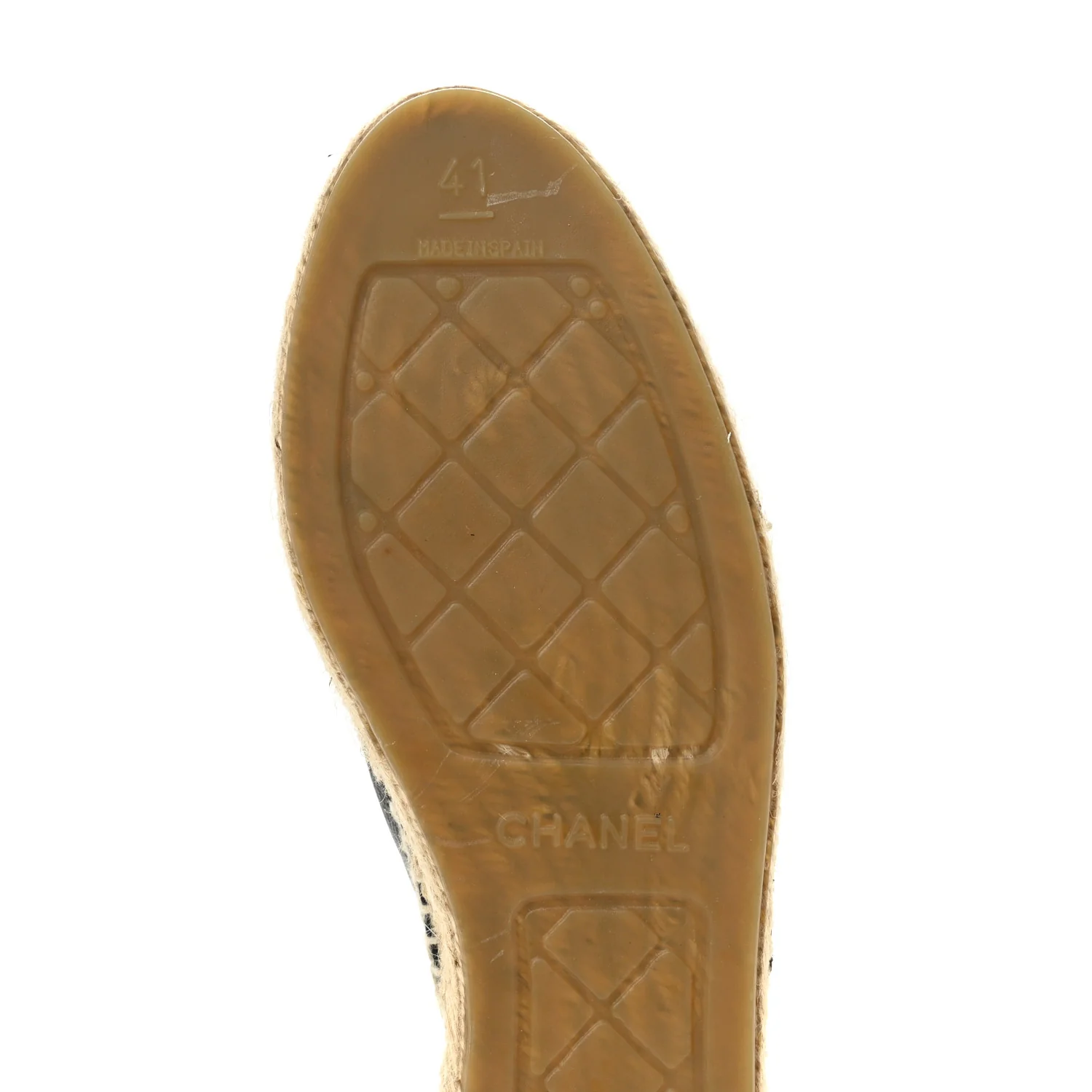 Calfskin CC Espadrille Mules 41 Black - Image 8