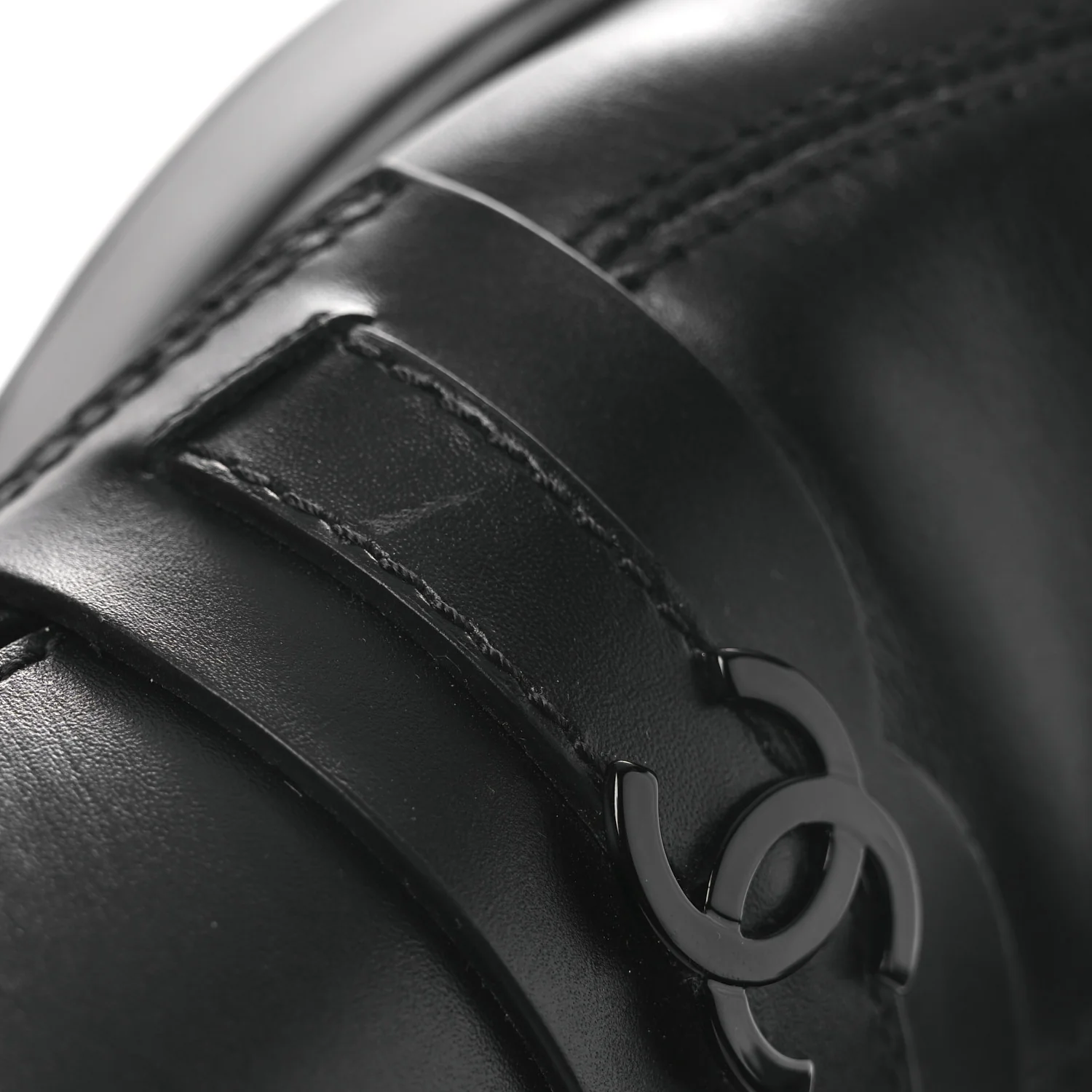Calfskin CC Platform Loafers 38 Black - Image 12