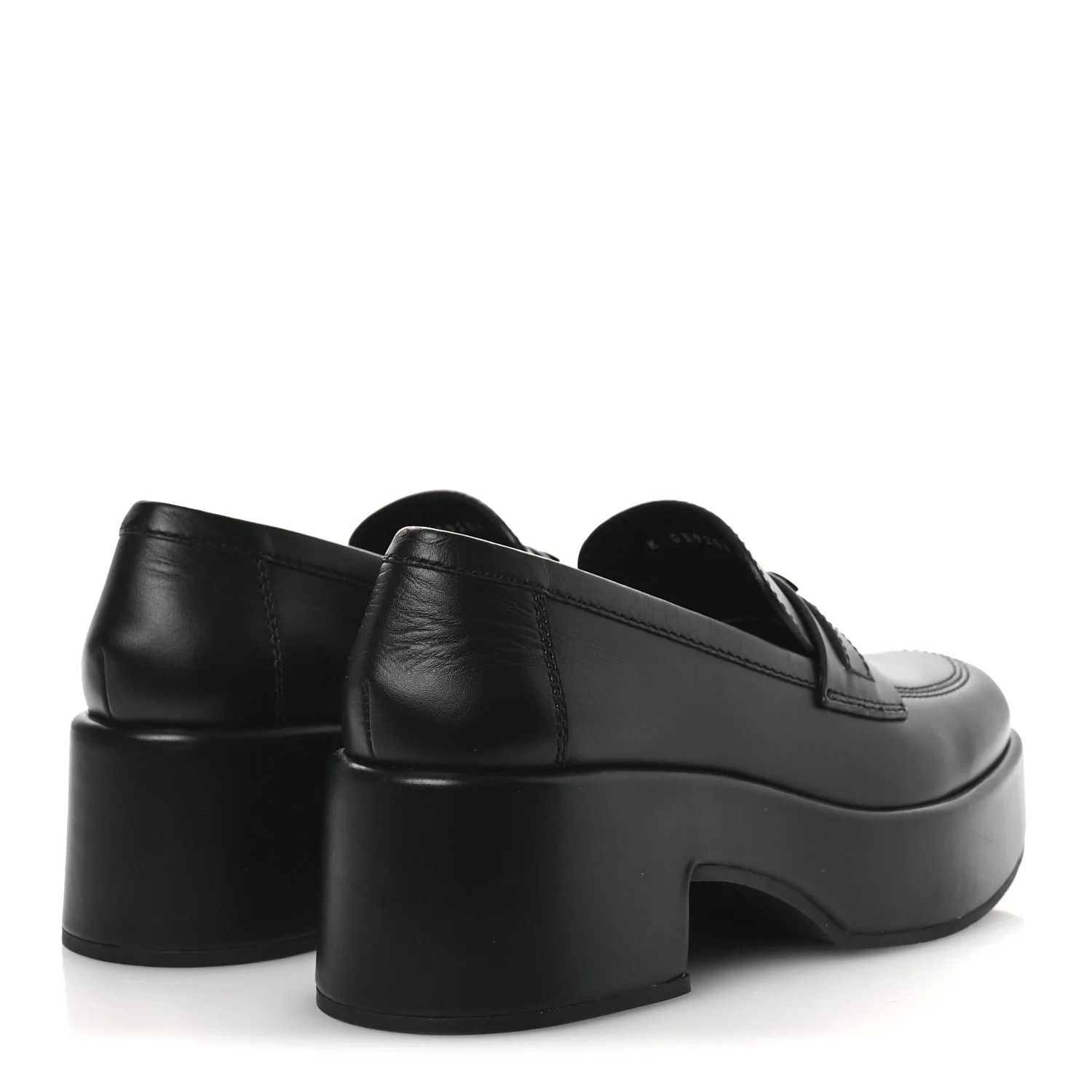 Calfskin CC Platform Loafers 38 Black - Image 5