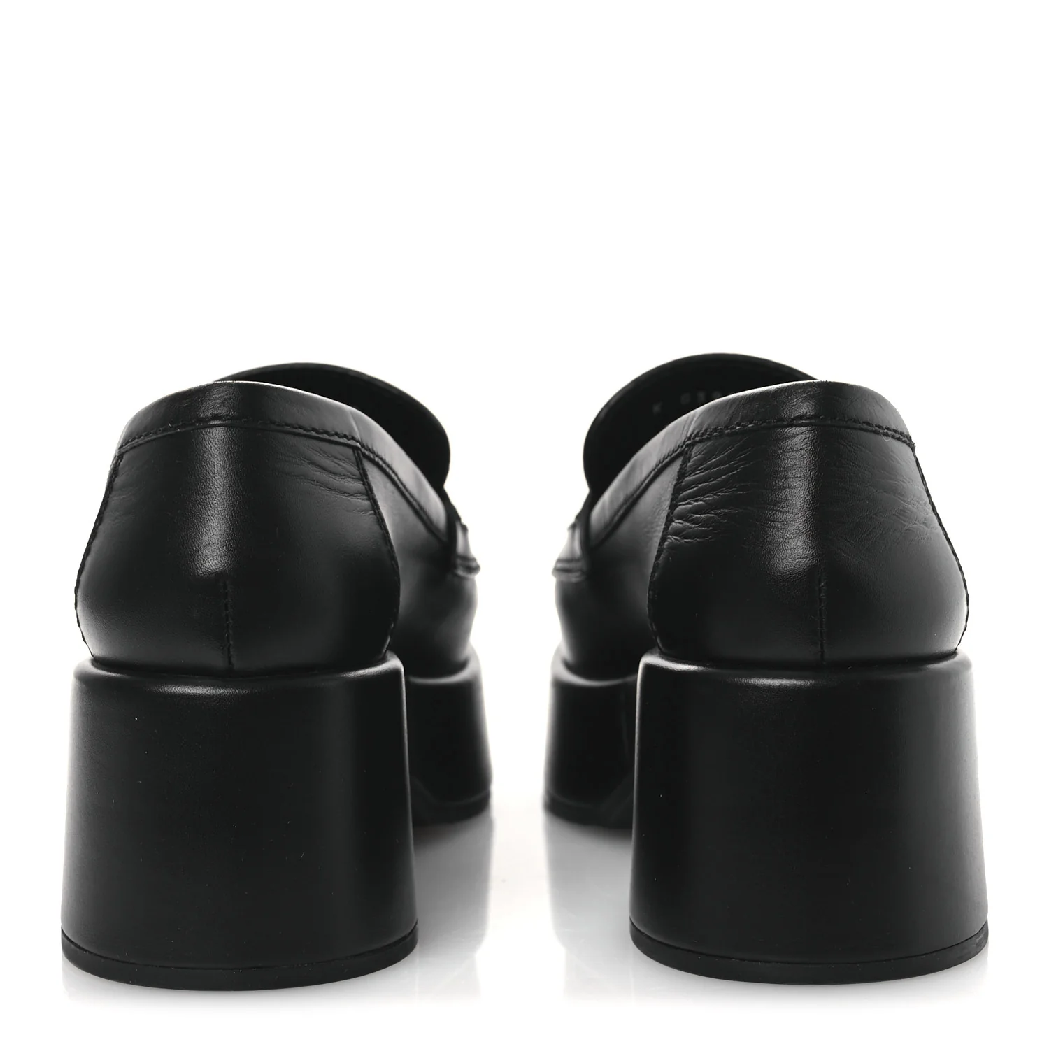 Calfskin CC Platform Loafers 38 Black - Image 6