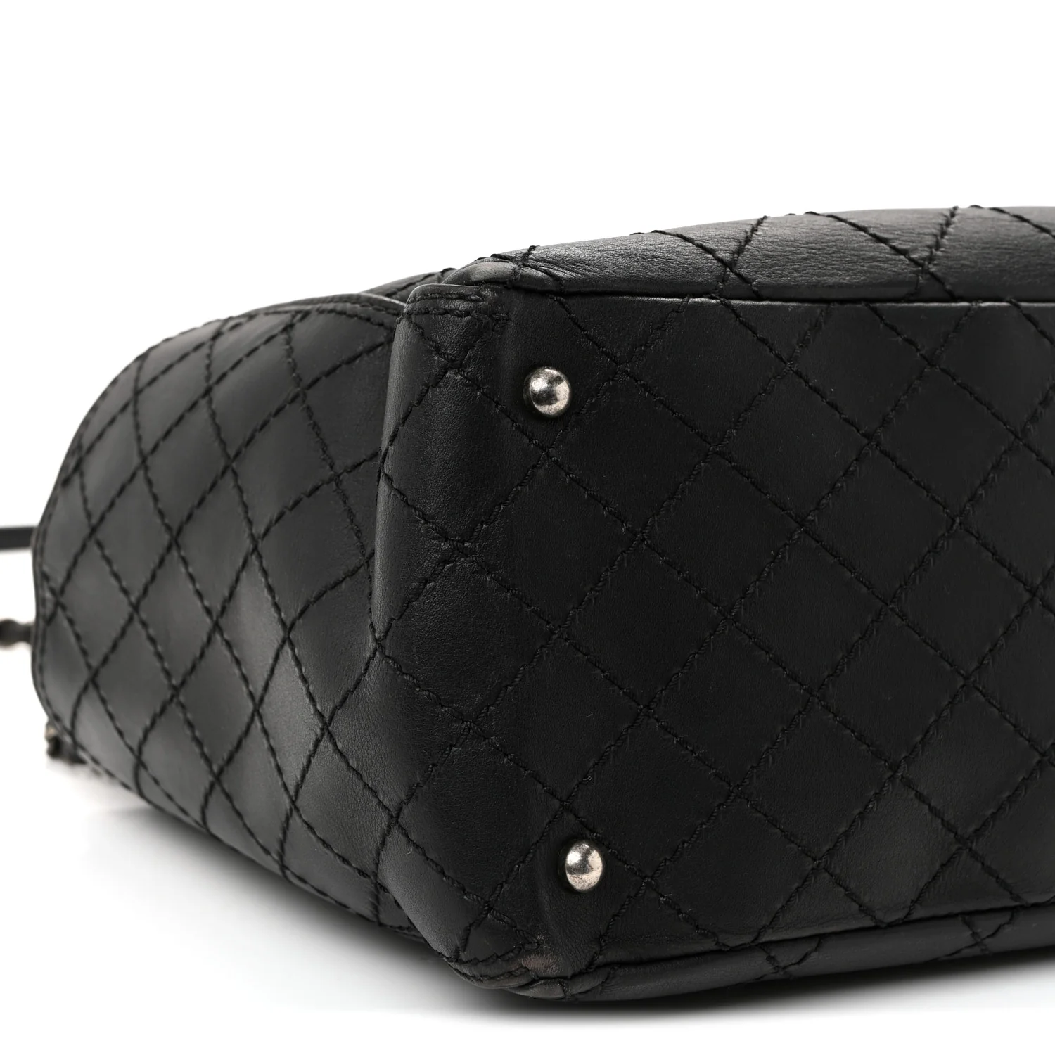Calfskin CC Pocket Tote Black - Image 9