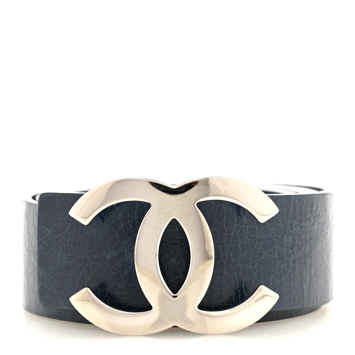 Calfskin CC Reversible Belt 85 34 Navy