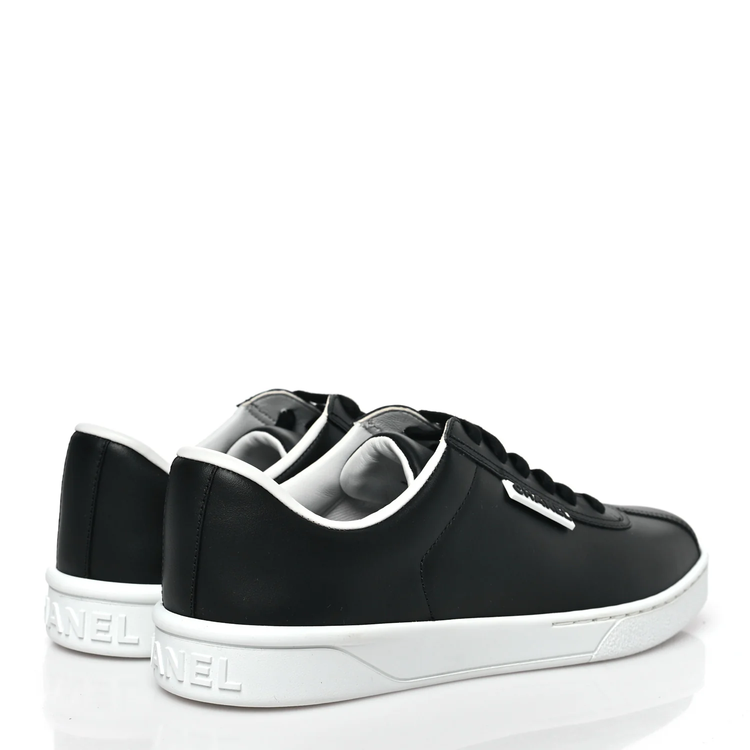 Calfskin CC Womens Sneakers 36.5 Black - Image 5