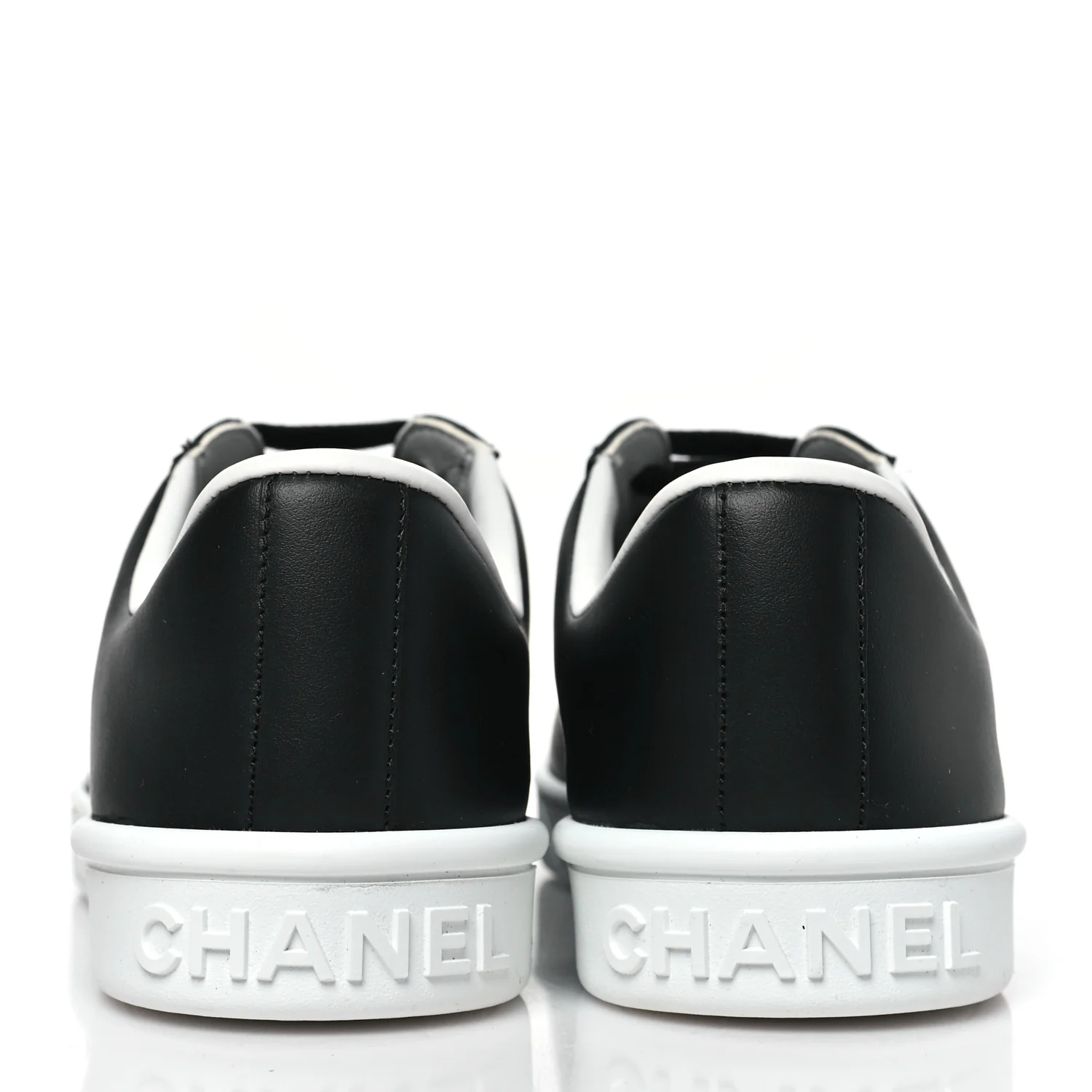 Calfskin CC Womens Sneakers 36.5 Black - Image 6