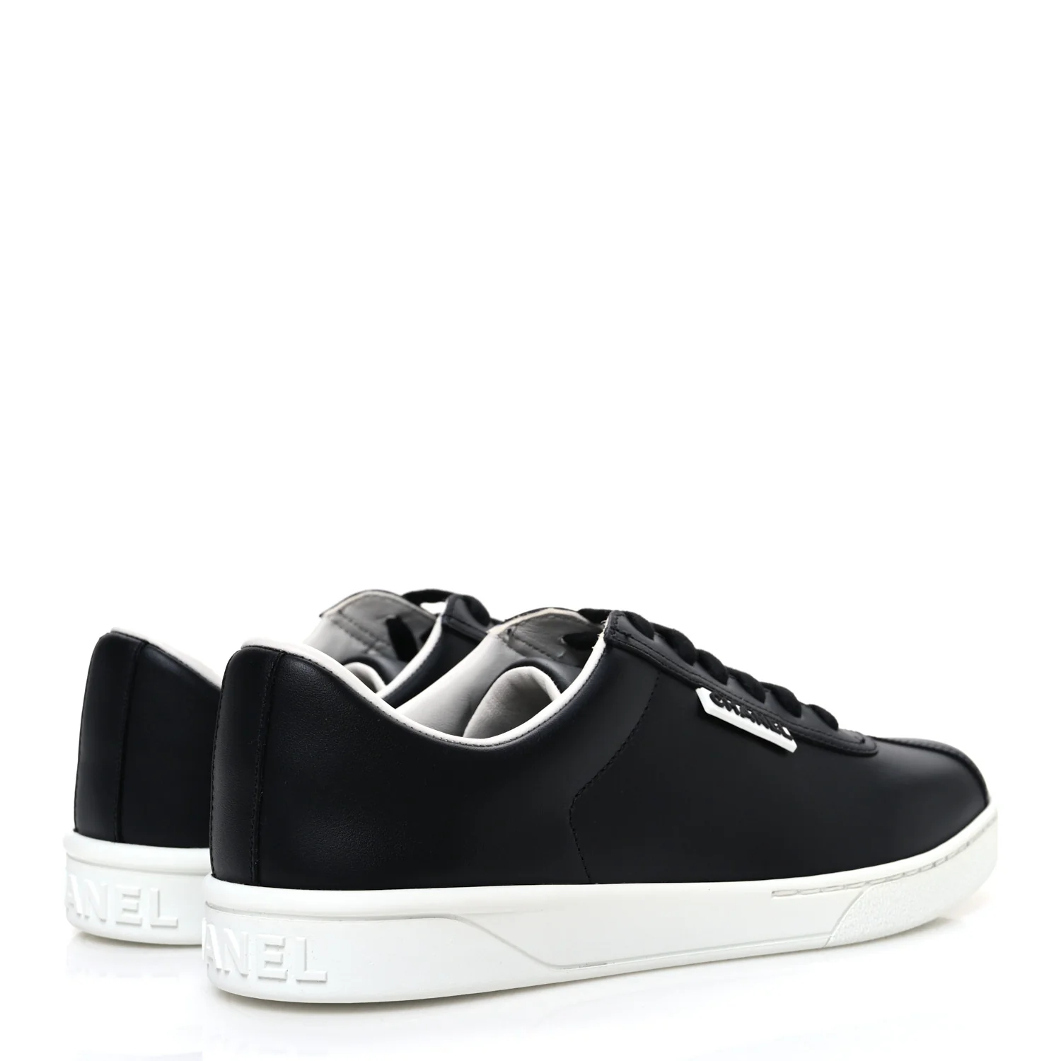 Calfskin CC Womens Sneakers 38 Black - Image 5