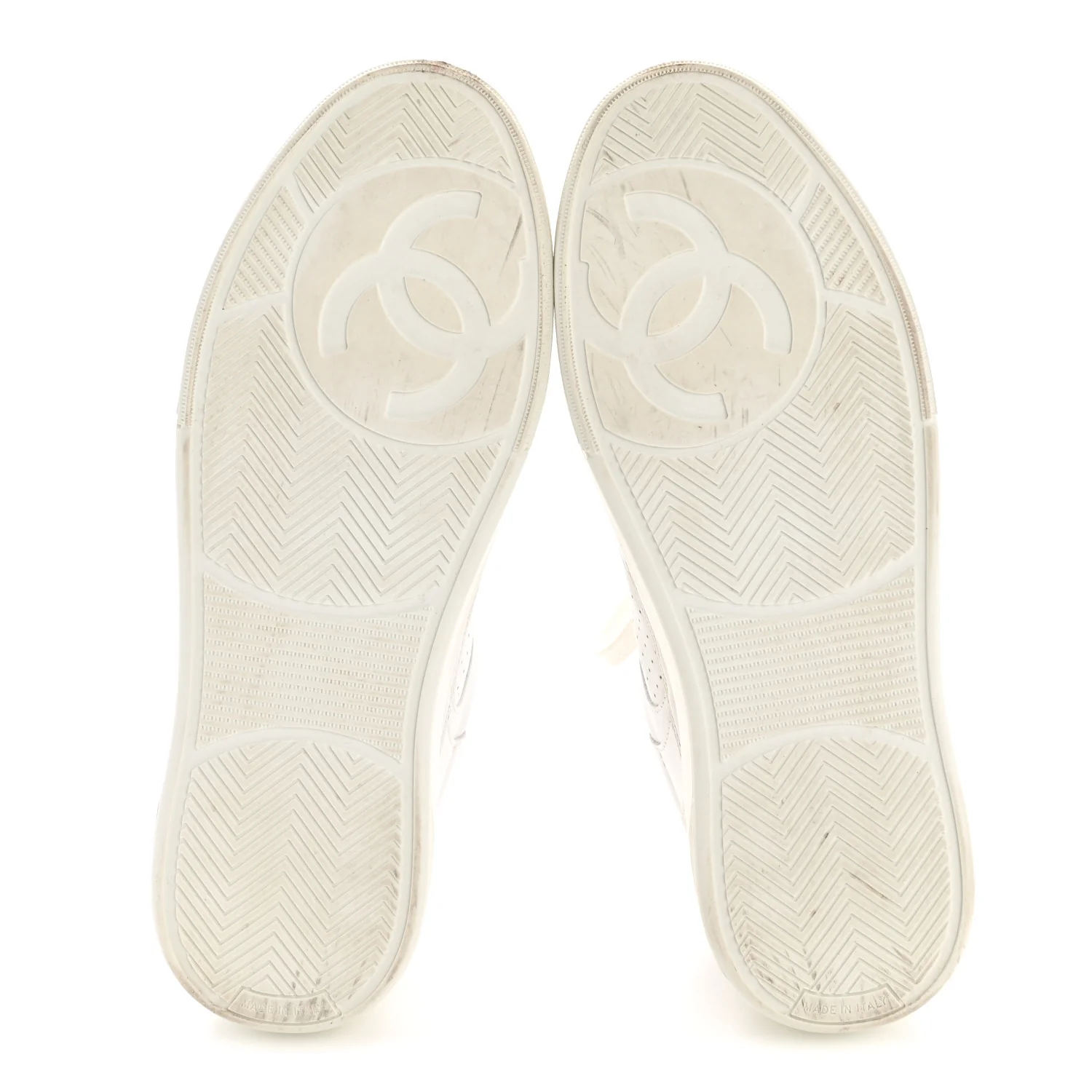 Calfskin CC Womens Sneakers 38 White - Image 6