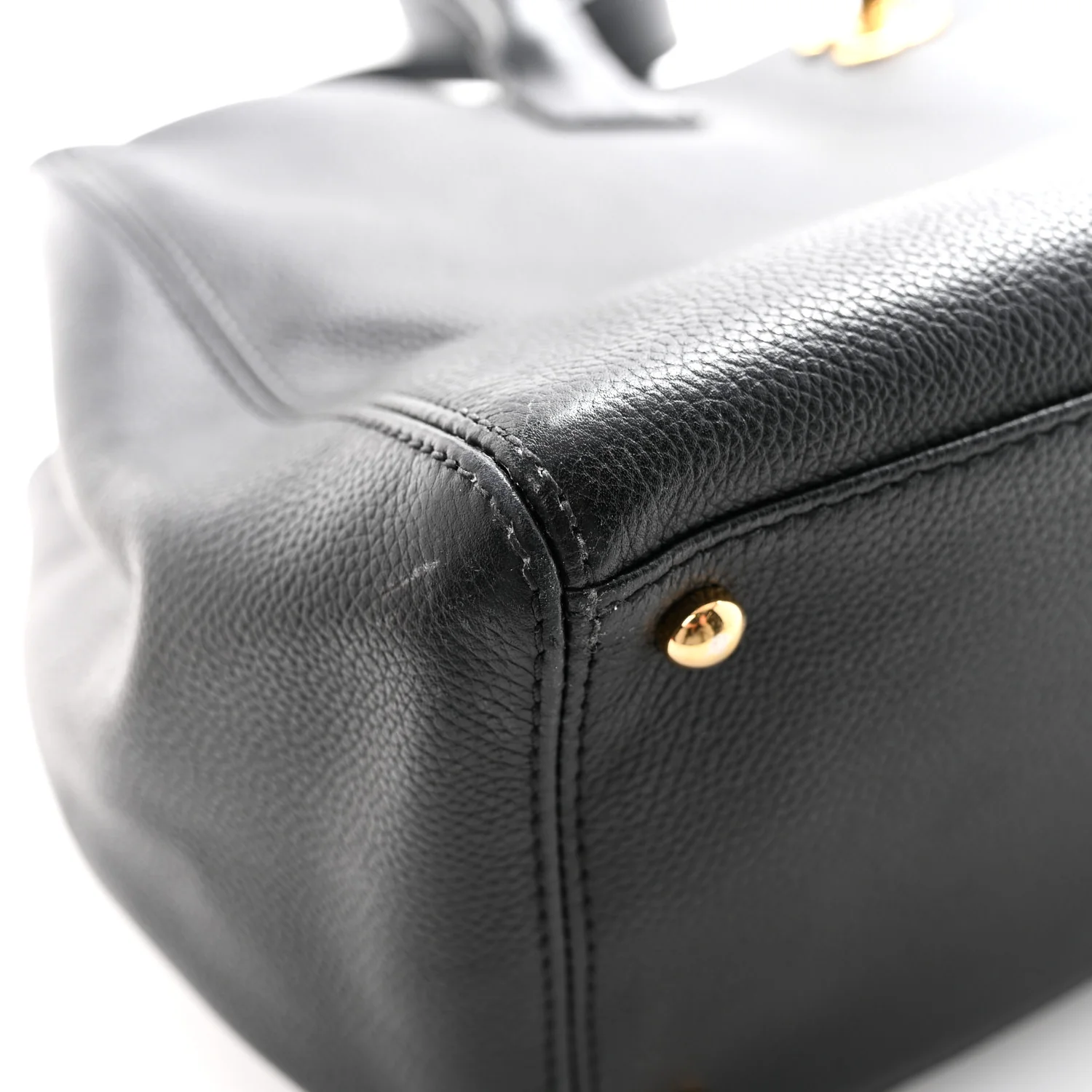Calfskin Cerf Executive Shopper Tote Black - Image 13