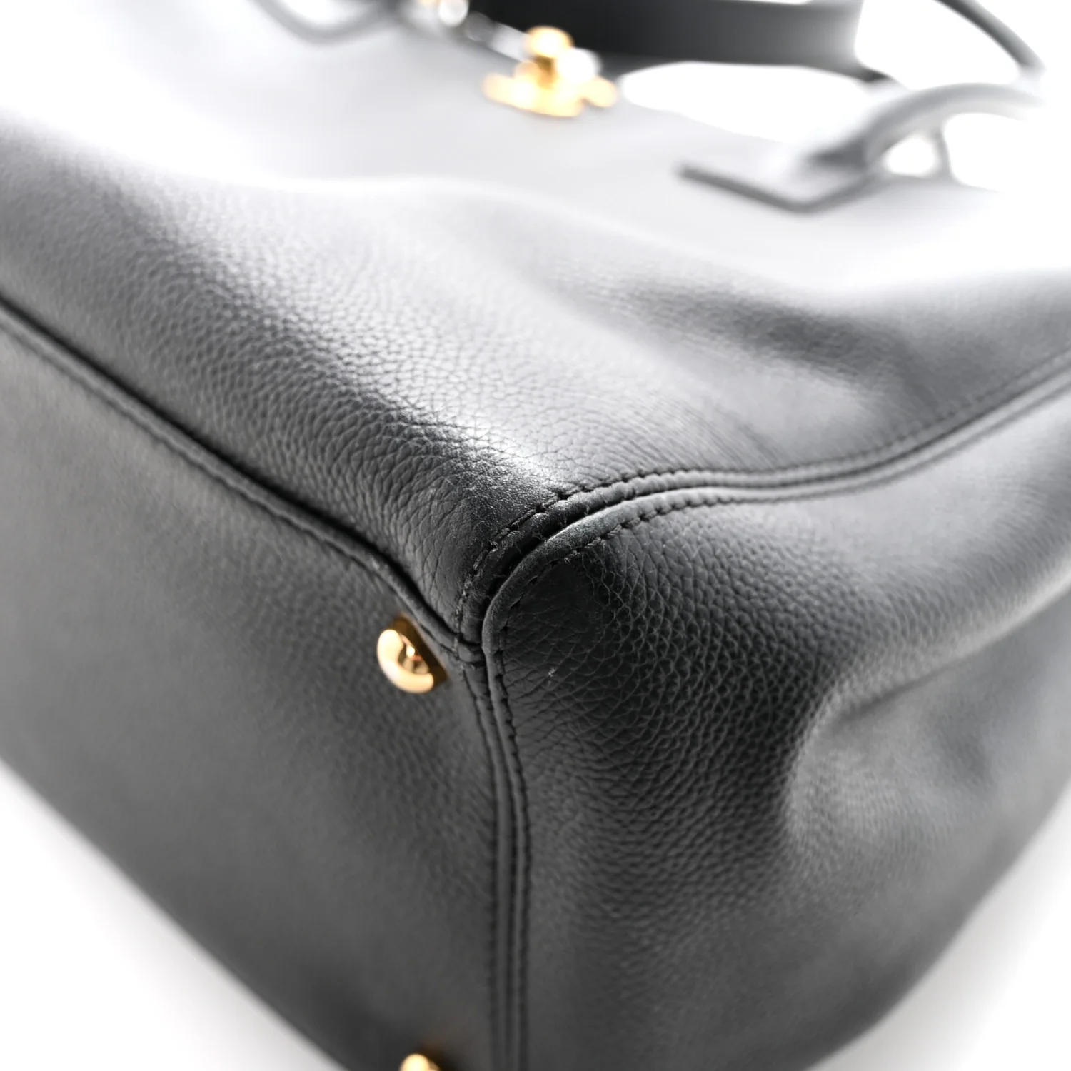 Calfskin Cerf Executive Shopper Tote Black - Image 14