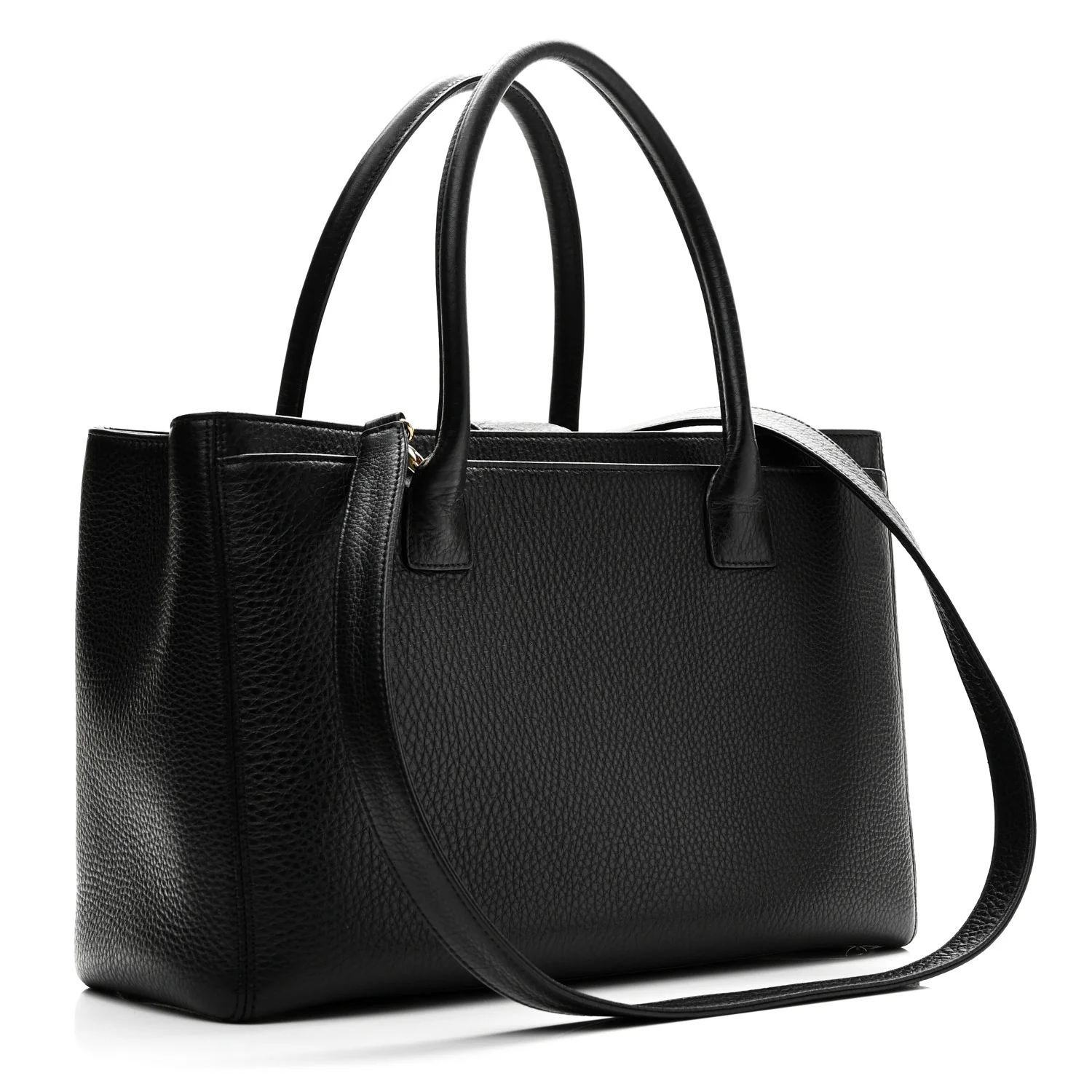 Calfskin Cerf Executive Shopper Tote Black - Image 3