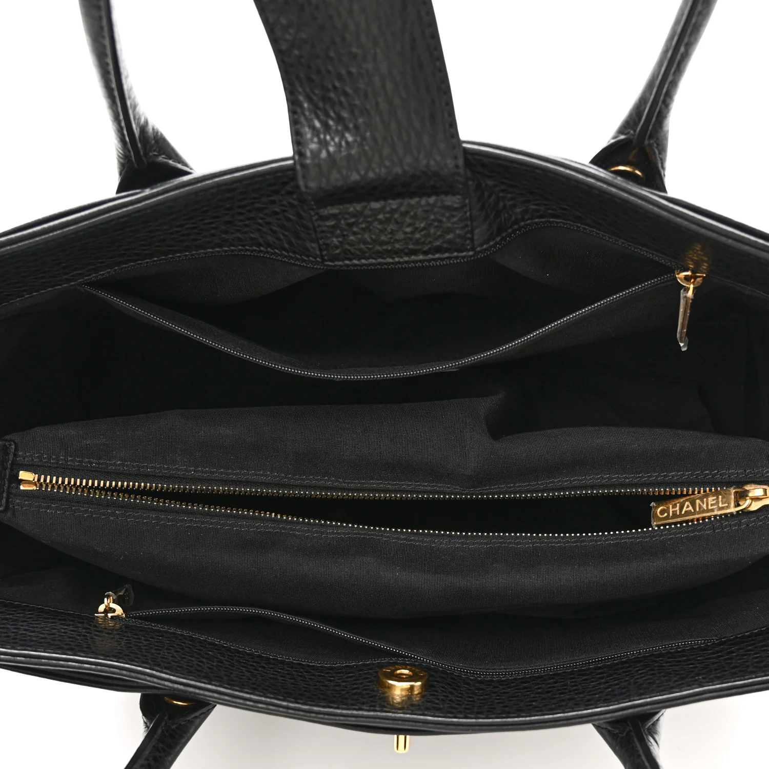 Calfskin Cerf Executive Shopper Tote Black - Image 5