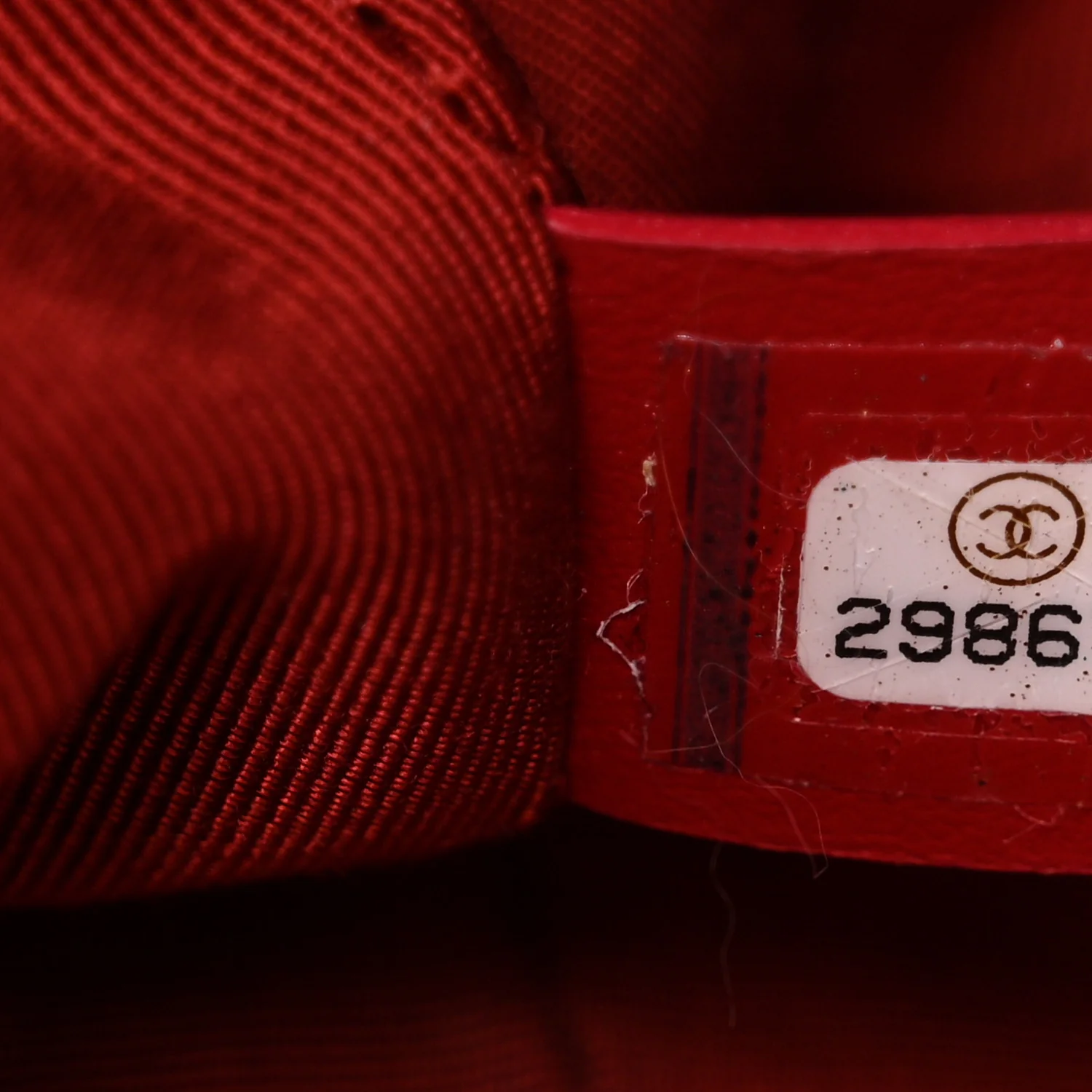 Calfskin Chain 20s Signature Bowling Bag Red - Image 7