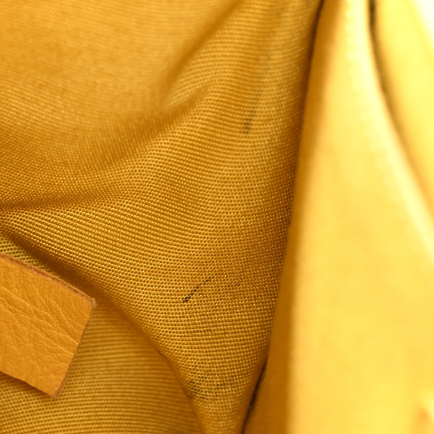 Calfskin Chevron Embroidered Medium Flap Yellow - Image 12