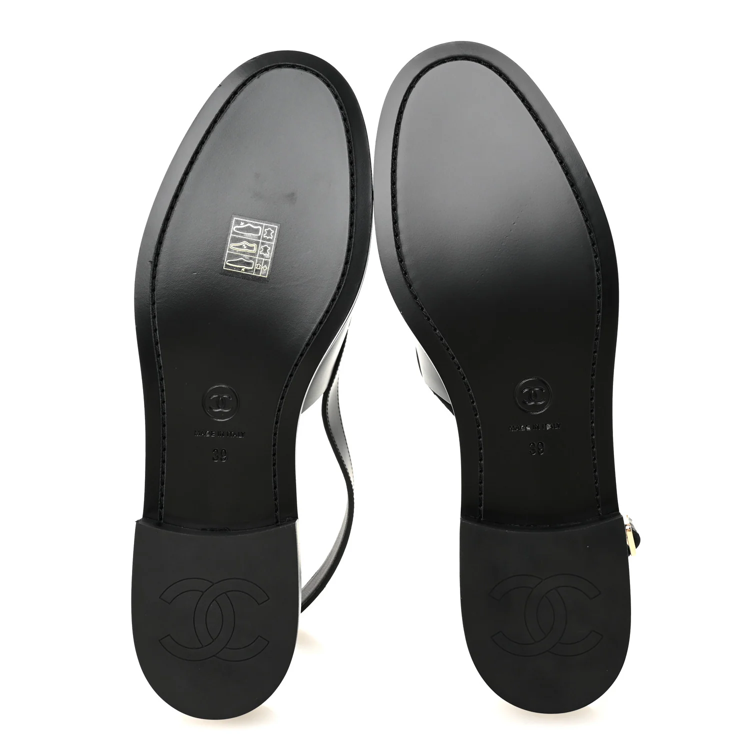Calfskin Crystal Slingback Loafers 39 Black - Image 6