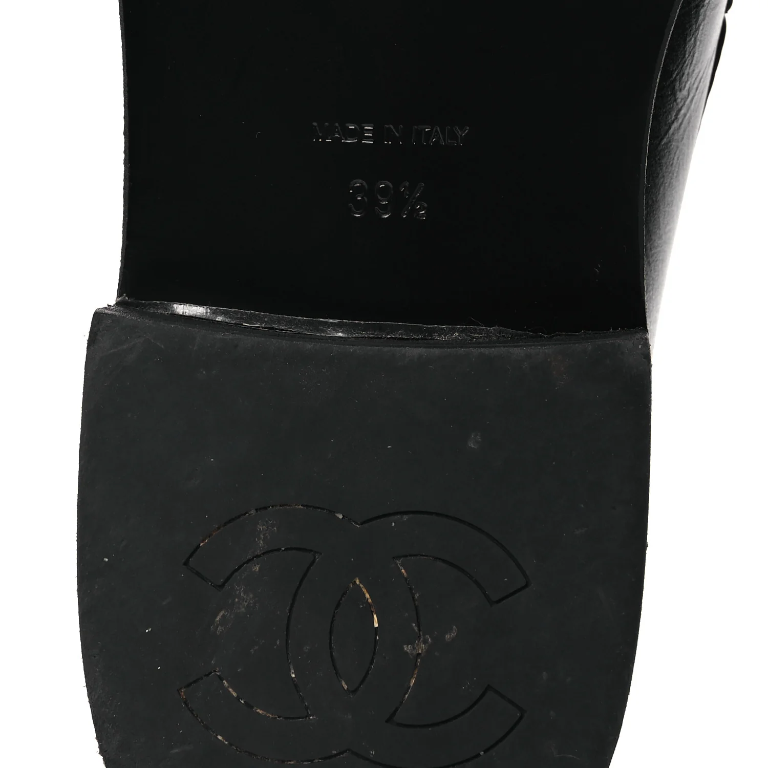Calfskin Enamel Charms Mocassin Loafers 39.5 Black - Image 16