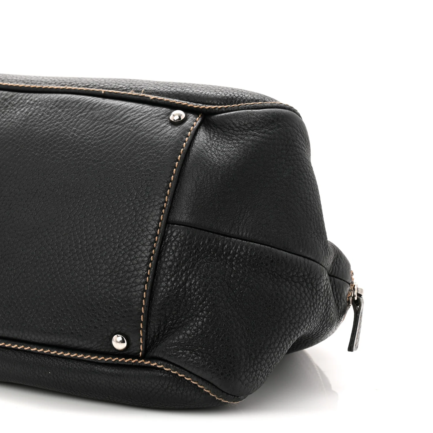 Calfskin Large Tassel Bowler Black - Image 10