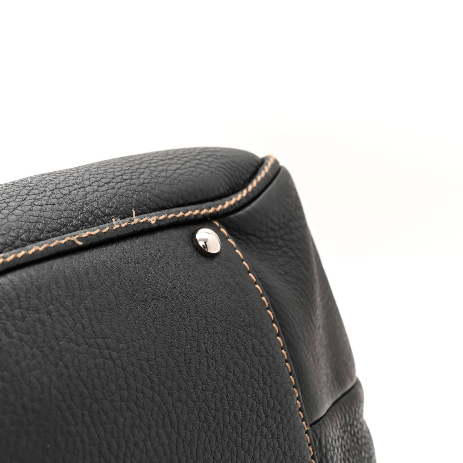 Calfskin Large Tassel Bowler Black - Image 11