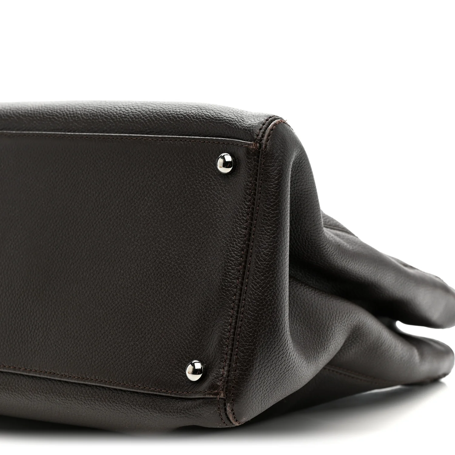 Calfskin Mademoiselle Lock Cerf Shopper Tote Brown - Image 22