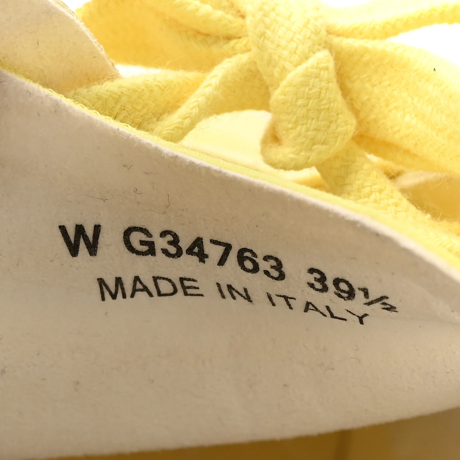 Calfskin Mesh Lycra Logo Sneakers 39.5 Yellow - Image 7