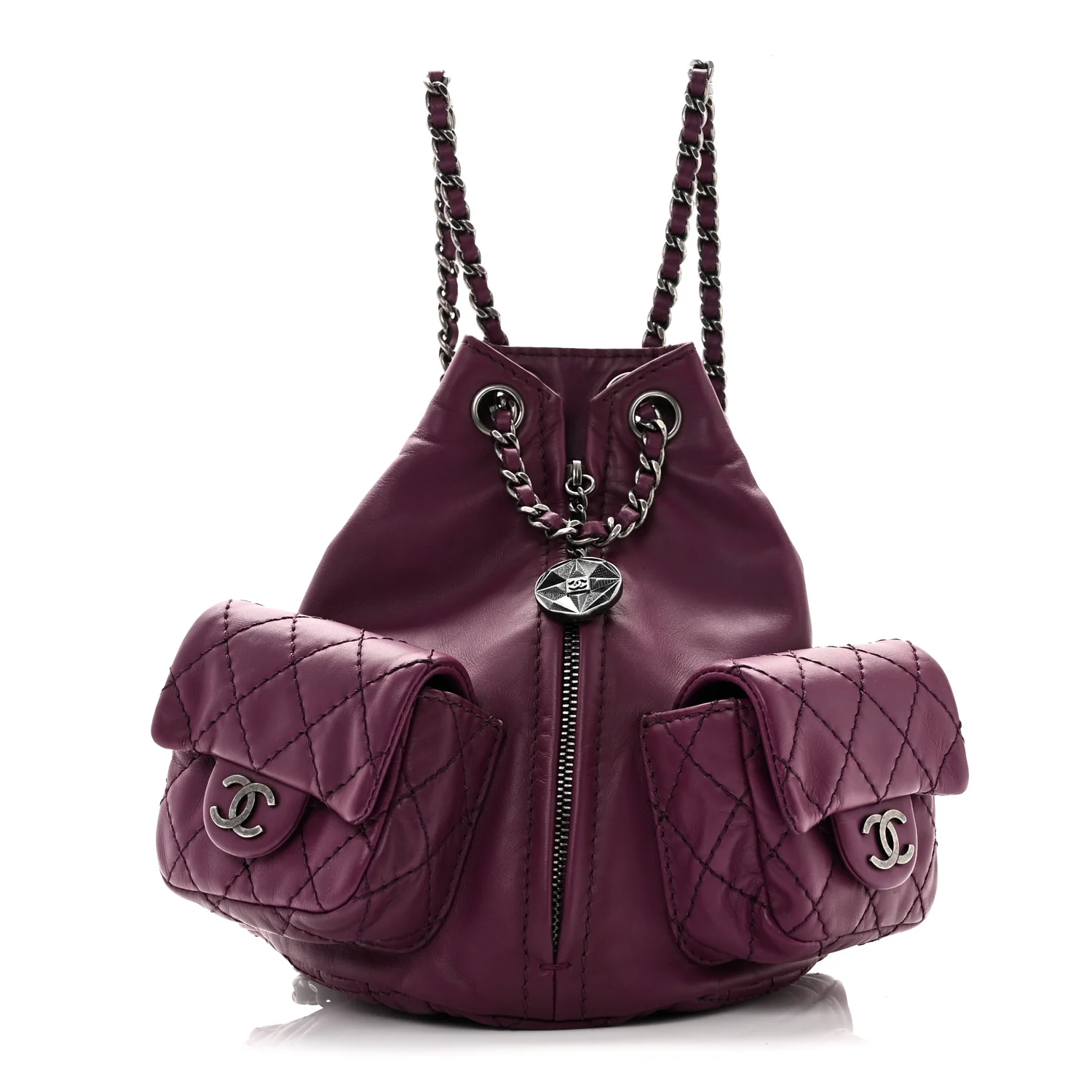 Calfskin Mini Backpack Is Back Plum