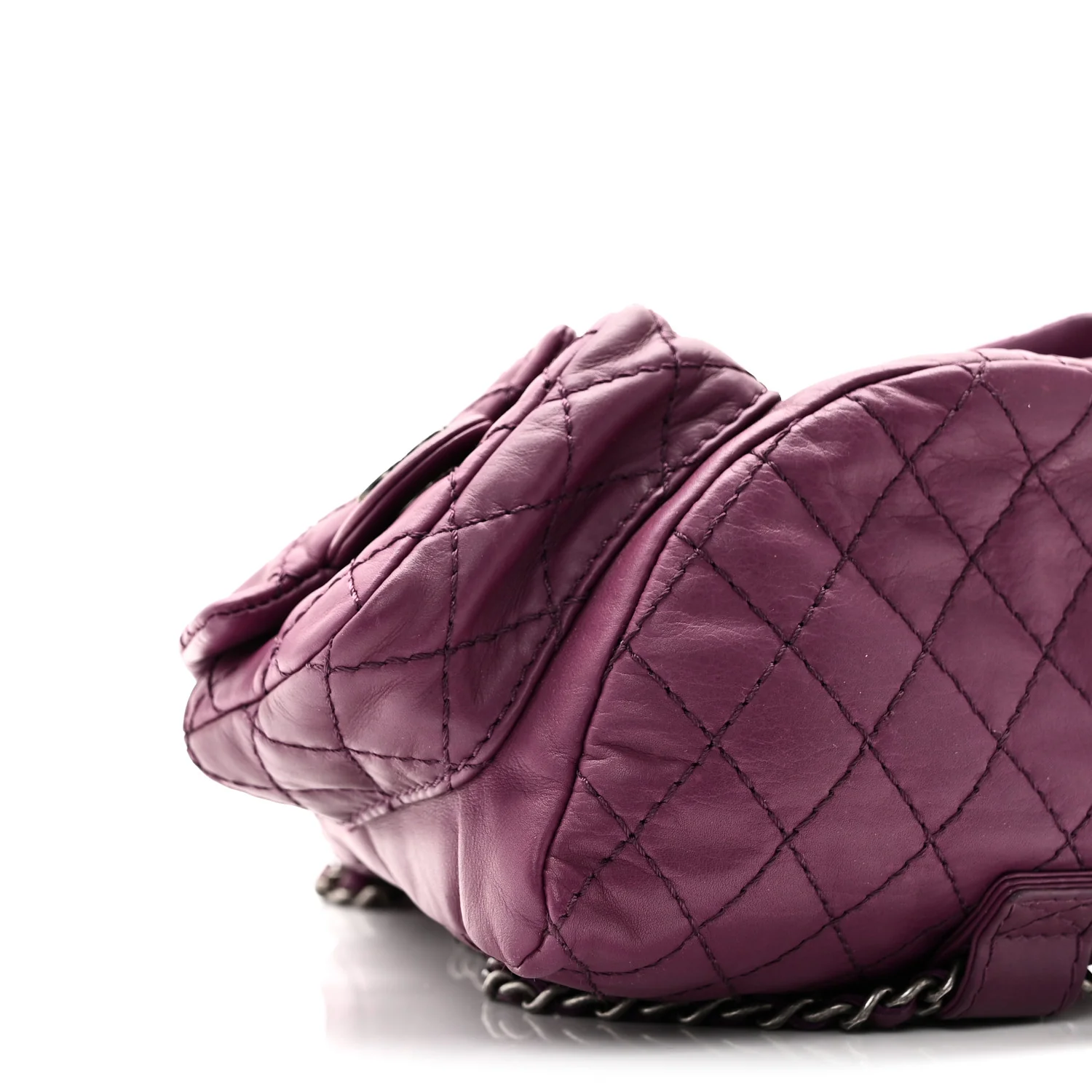 Calfskin Mini Backpack Is Back Plum - Image 8