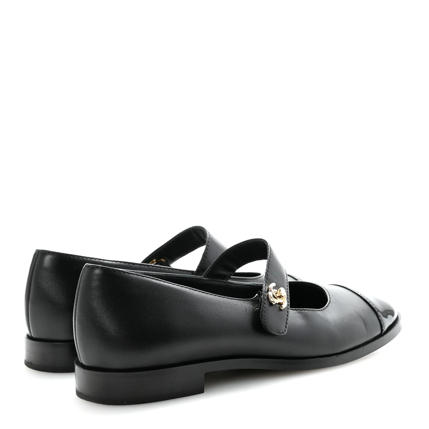 Calfskin Patent Mary Janes Flats 37 Black - Image 10