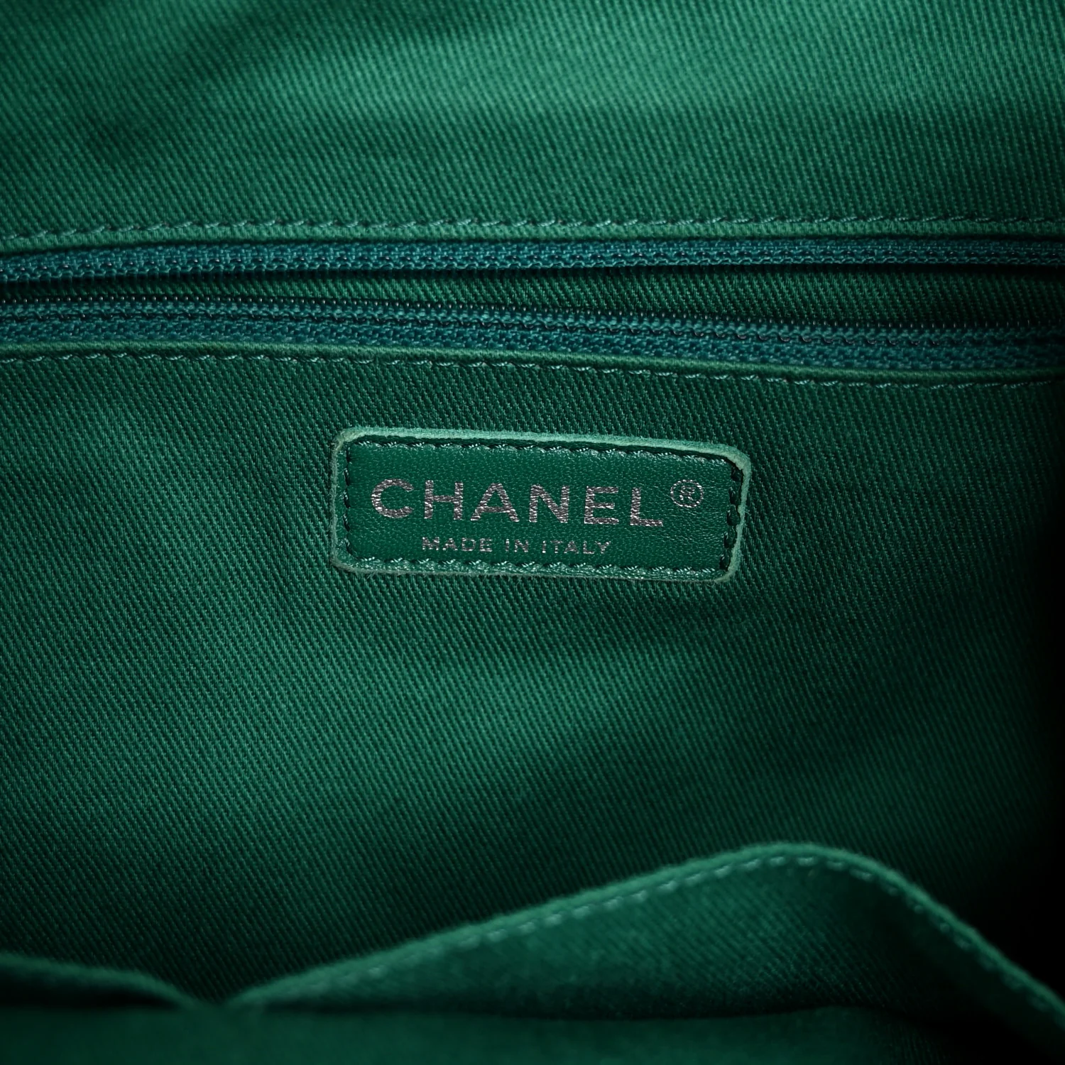 Calfskin Perforated Up In The Air Tote Green - Image 6