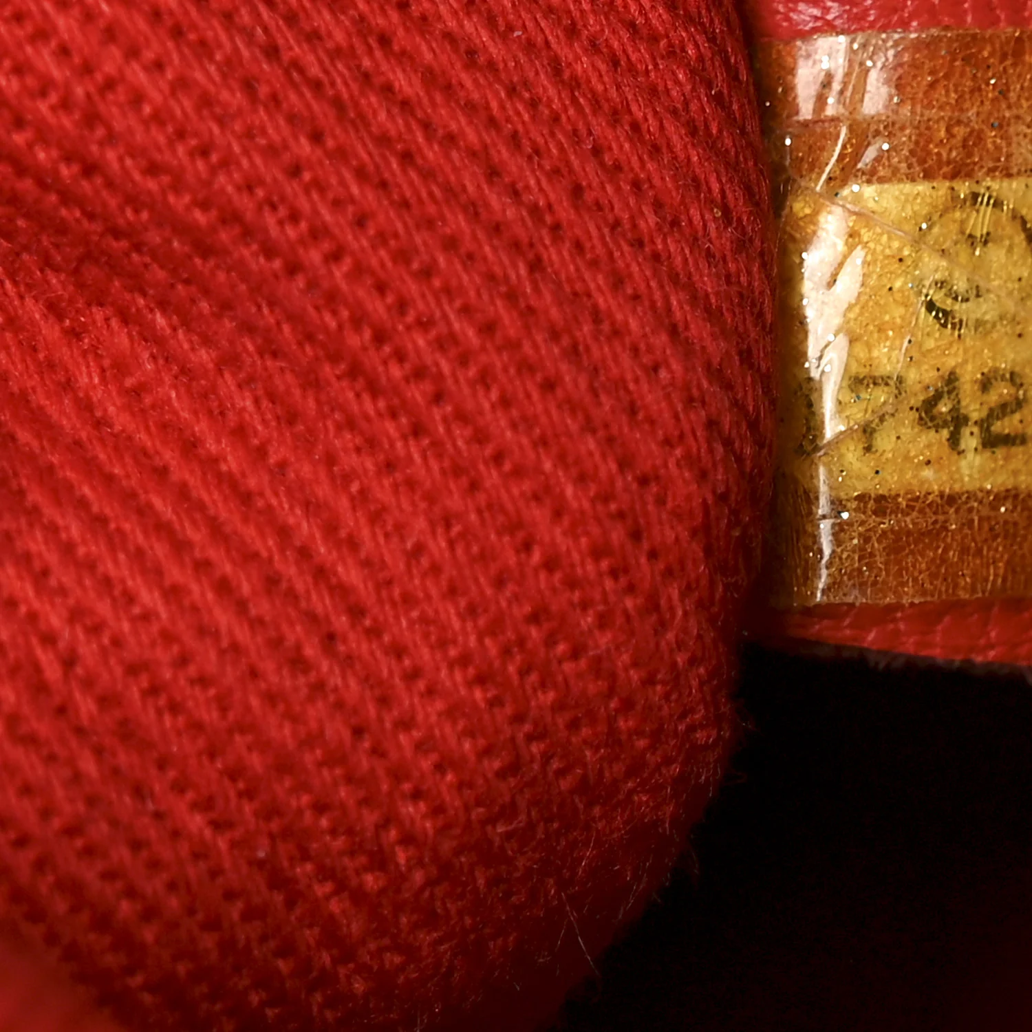 Calfskin Perforated Up In The Air Tote Red - Image 7