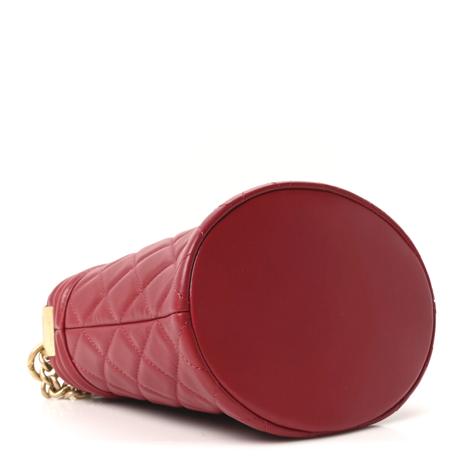 Calfskin Quilted Boy Bucket Bag Red - Image 4