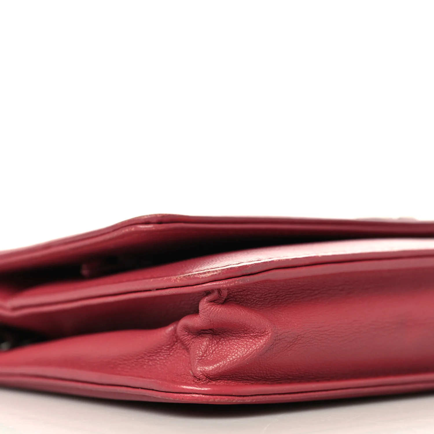 Calfskin Quilted Boy Wallet On Chain WOC Pink - Image 10