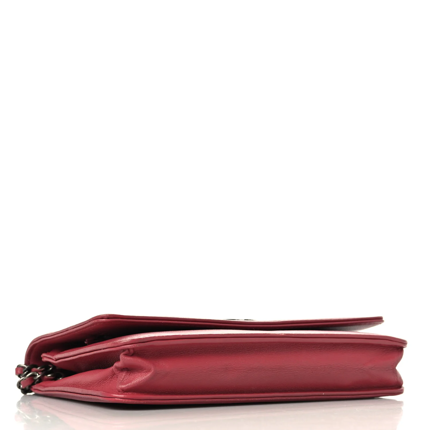 Calfskin Quilted Boy Wallet On Chain WOC Pink - Image 4