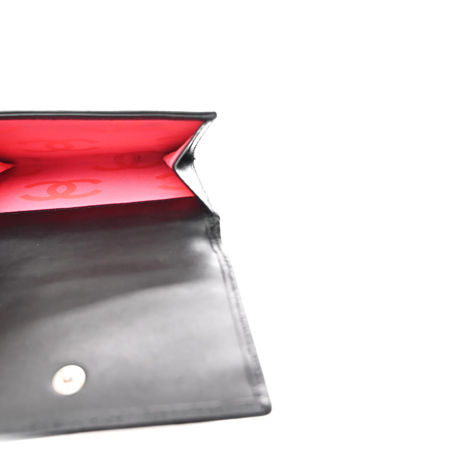 Calfskin Quilted Cambon Flap Wallet Black - Image 5