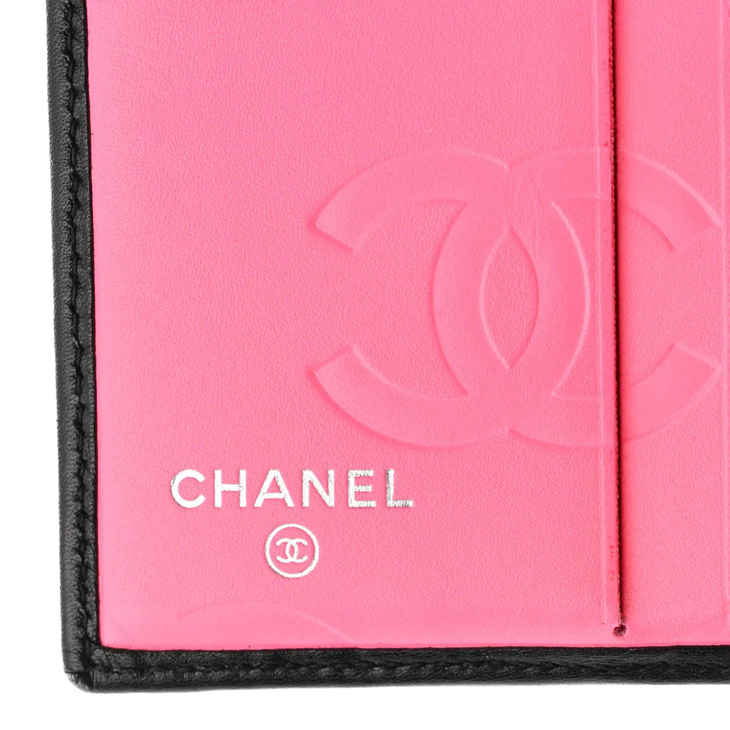 Calfskin Quilted Cambon Flap Wallet Black - Image 7