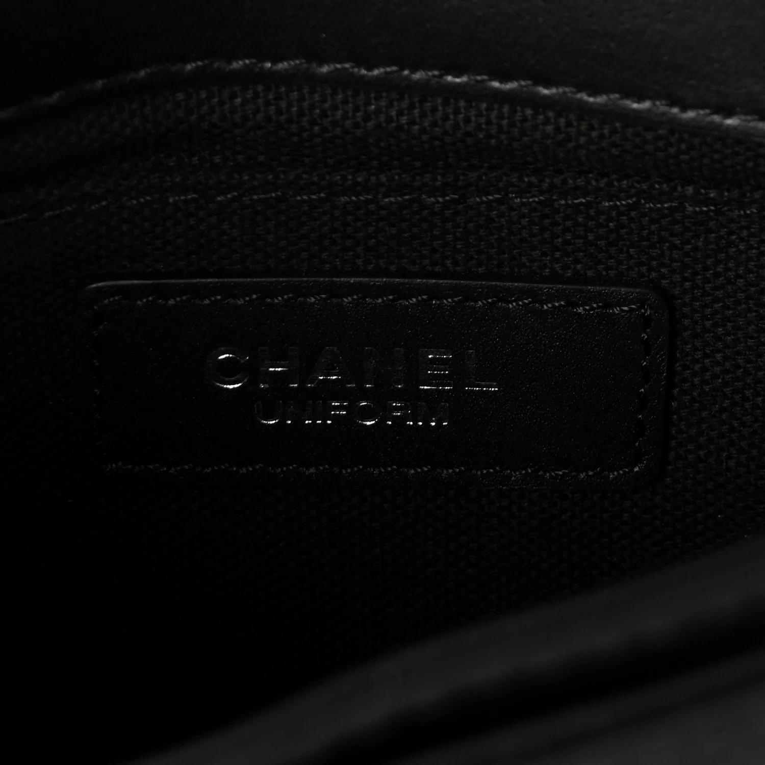 Calfskin Quilted CC Uniform Flap Belt Bag Black - Image 6