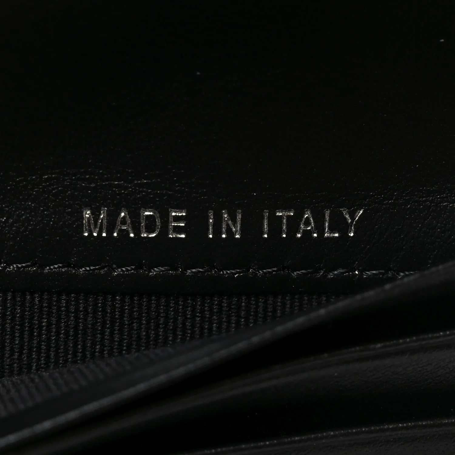 Calfskin Quilted Compact Bifold Wallet So Black - Image 7