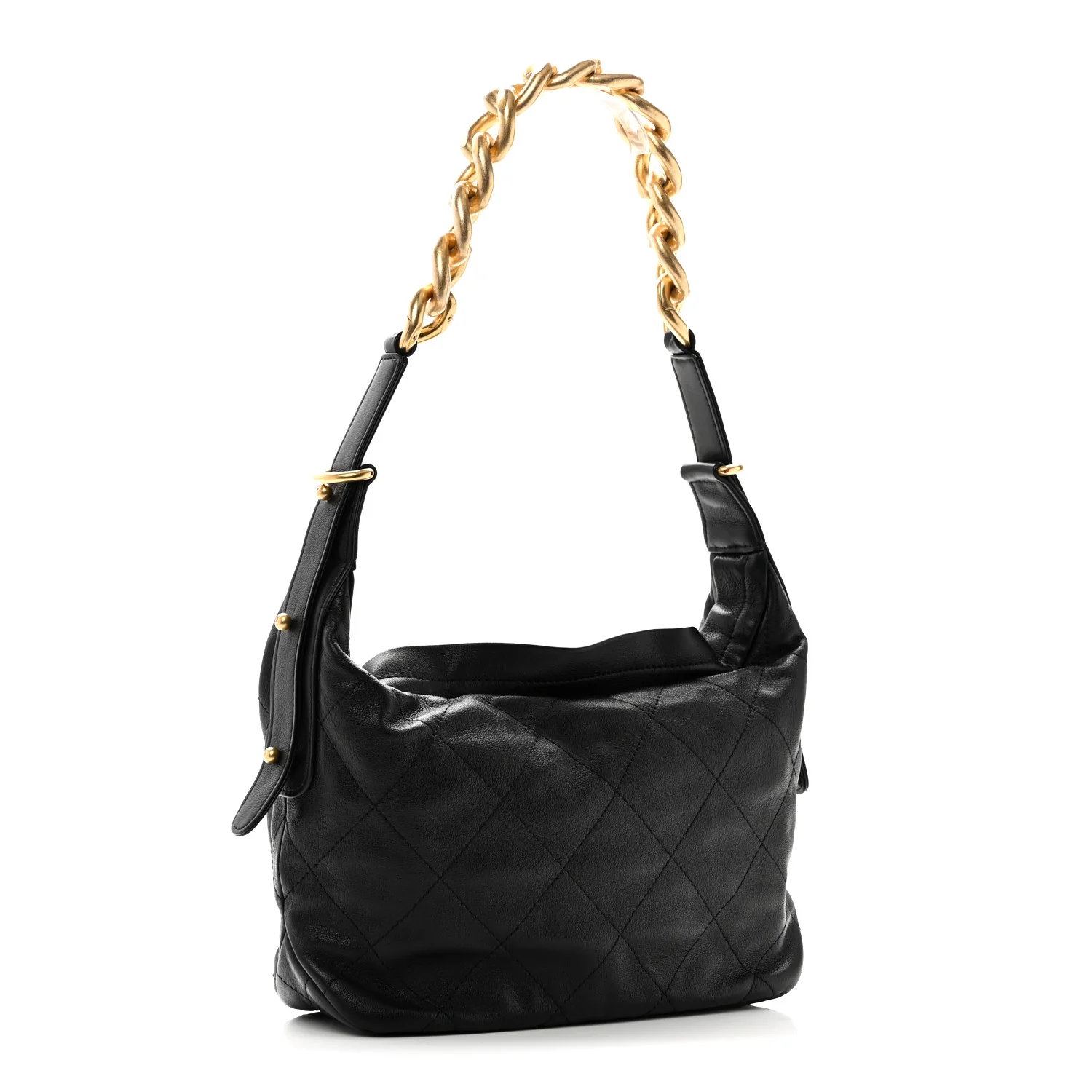 Calfskin Quilted Daily Hobo Black - Image 3