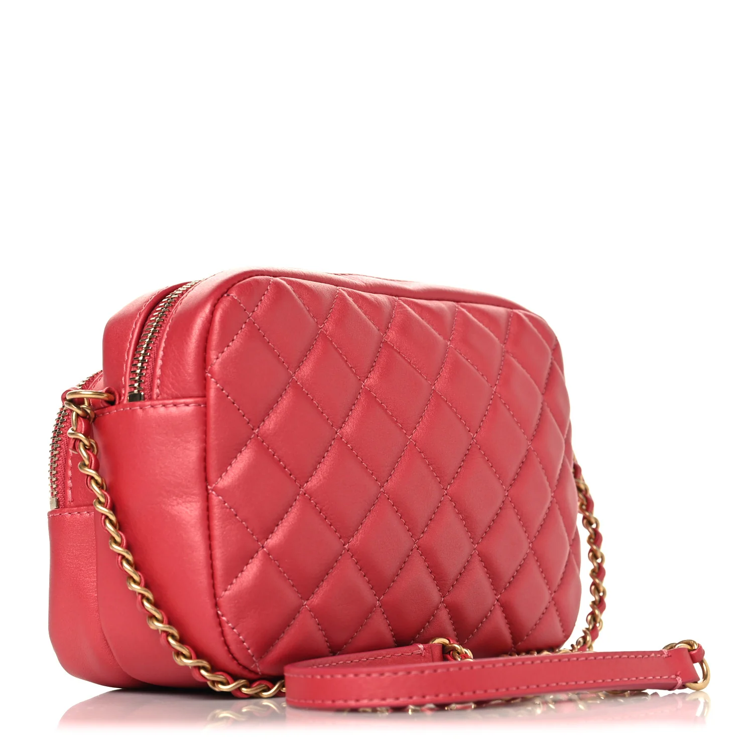 Calfskin Quilted Day Trips Camera Case Pink - Image 3