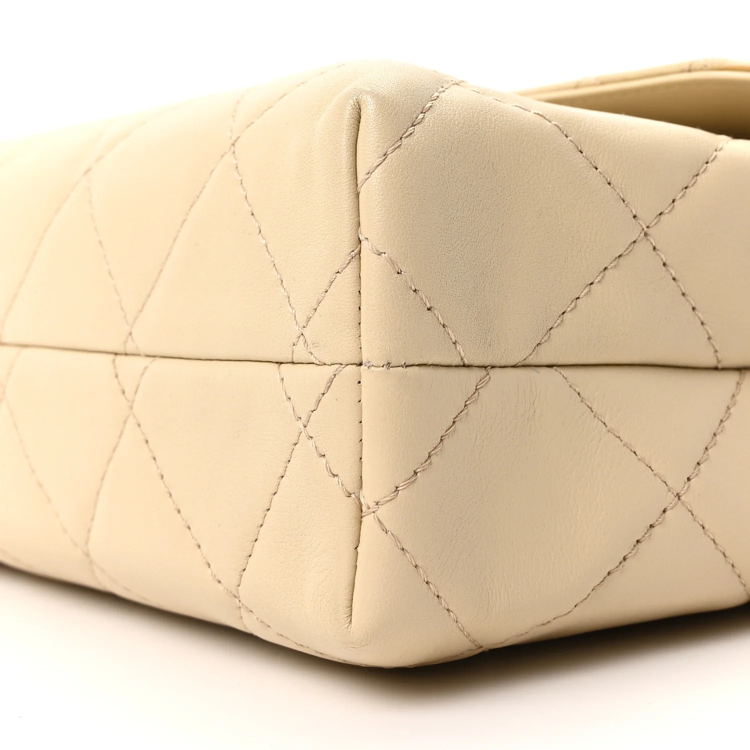 Calfskin Quilted In the Business Flap Bag Light Beige - Image 10