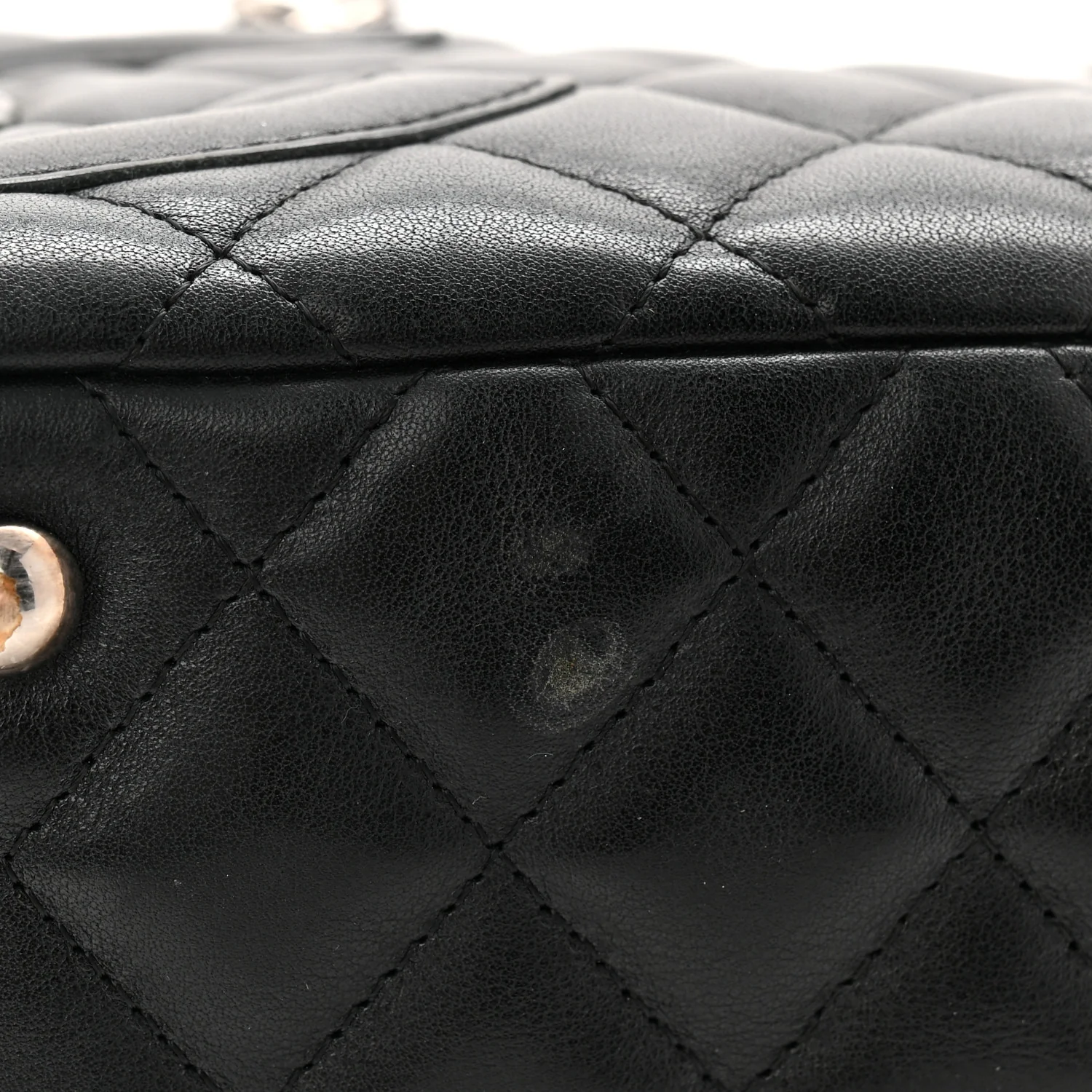 Calfskin Quilted Large Cambon Bowler Black - Image 11