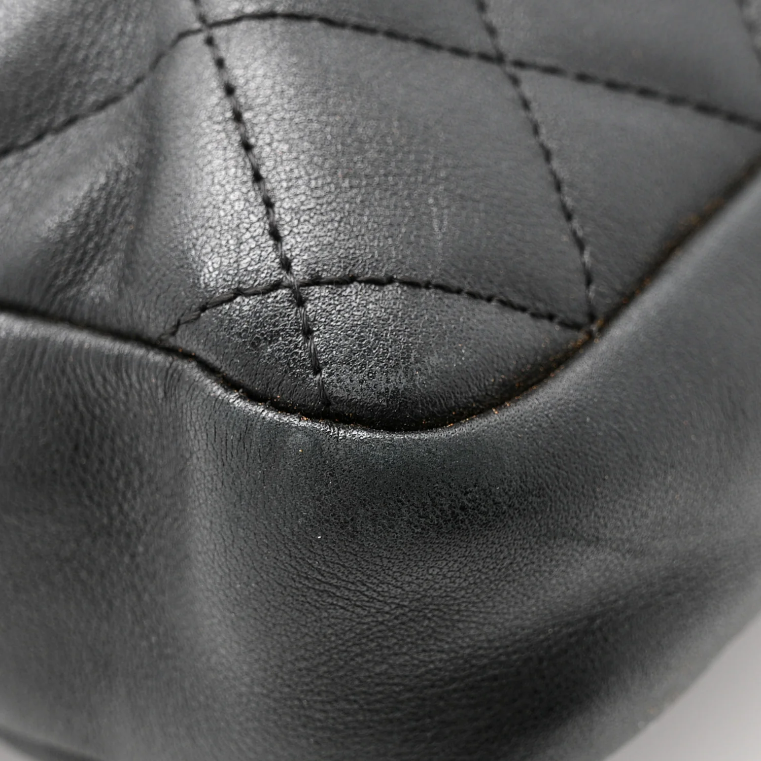 Calfskin Quilted Large Cambon Messenger Black White - Image 11