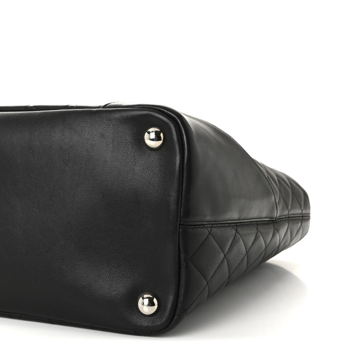 Calfskin Quilted Large Cambon Tote Black - Image 10