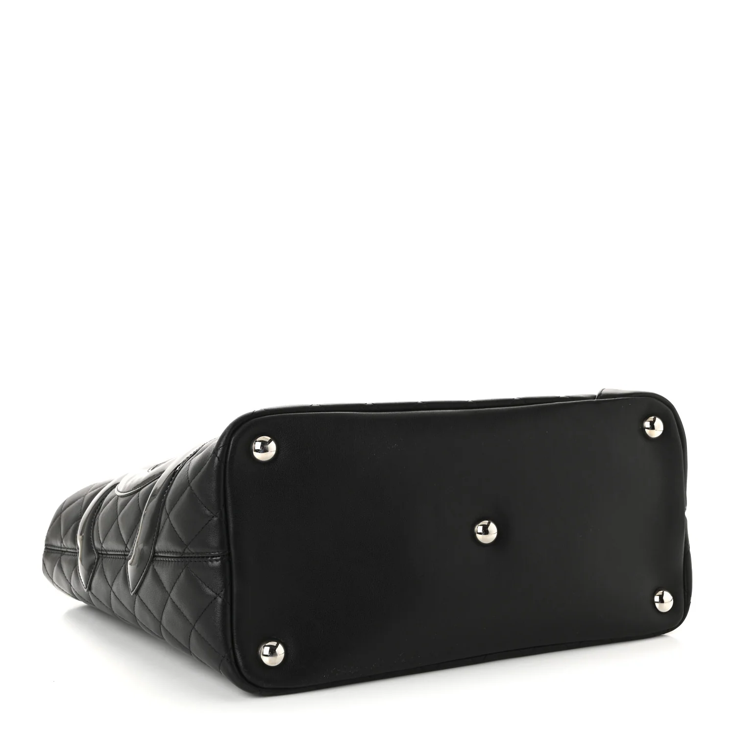Calfskin Quilted Large Cambon Tote Black - Image 4