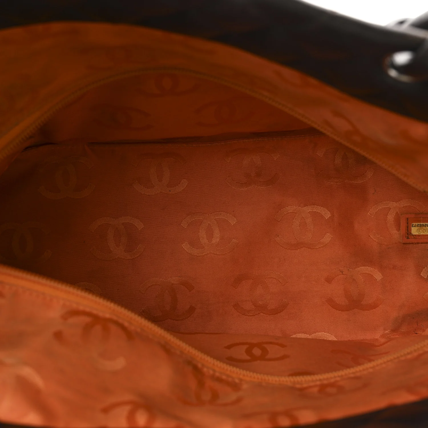 Calfskin Quilted Large Cambon Tote Brown - Image 5