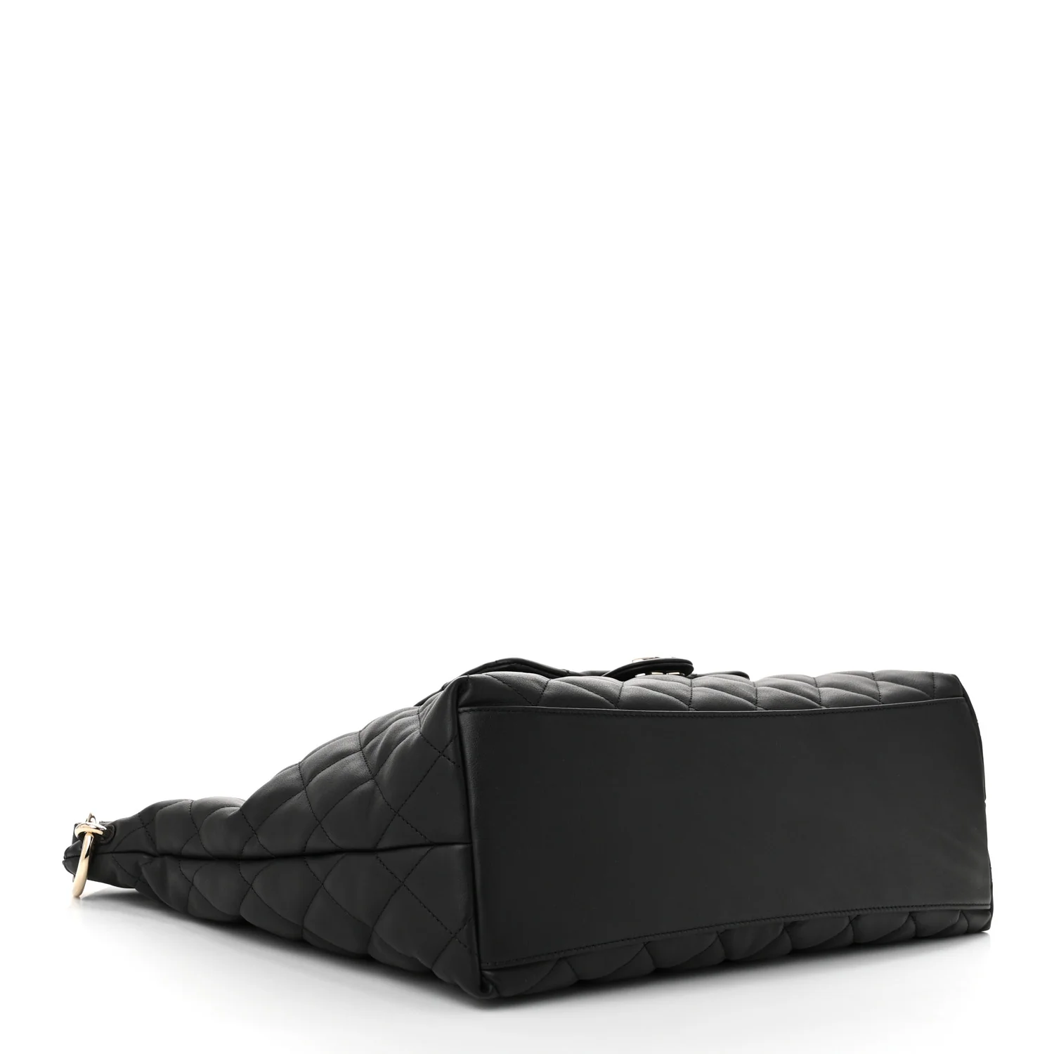 Calfskin Quilted Large Coco Mellow Hobo Black - Image 4