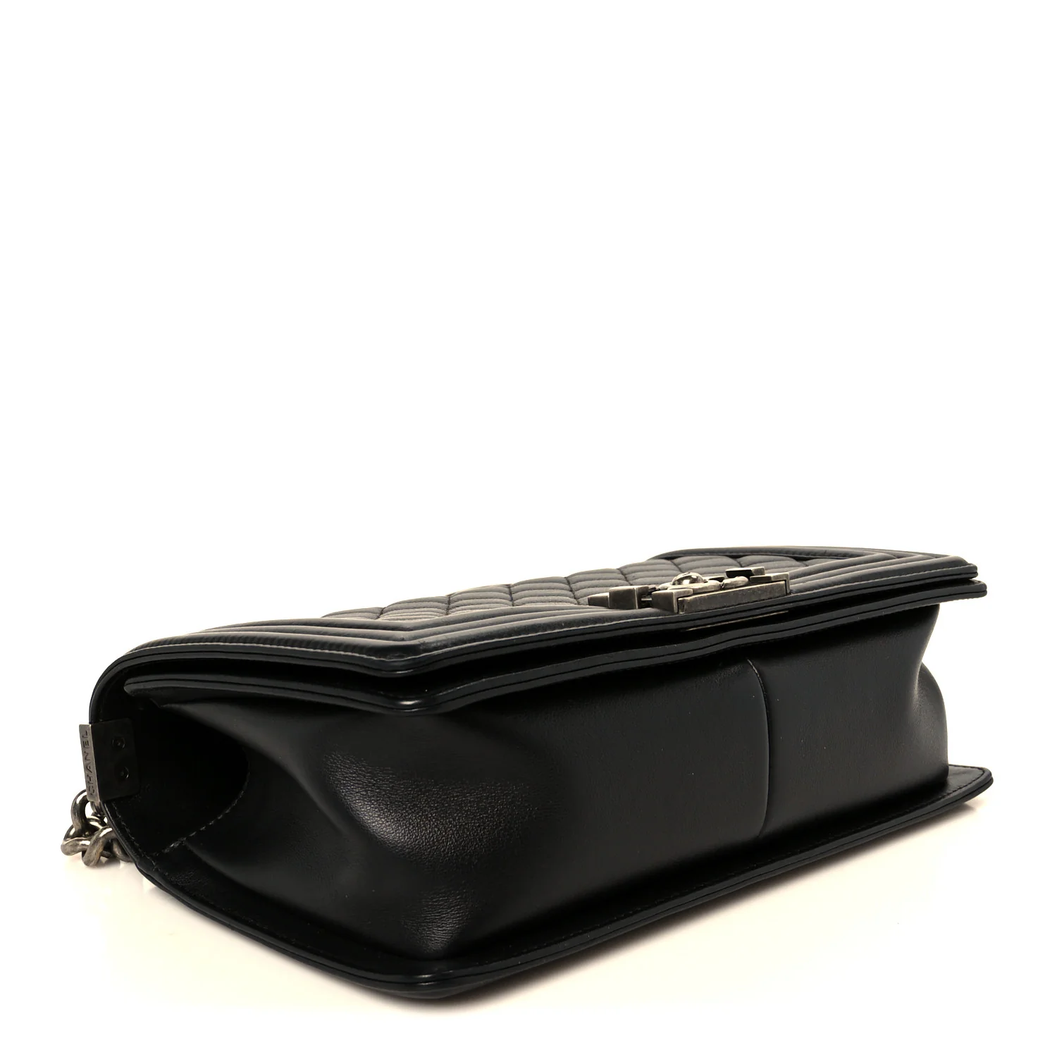 Calfskin Quilted Medium Boy Flap Black - Image 4
