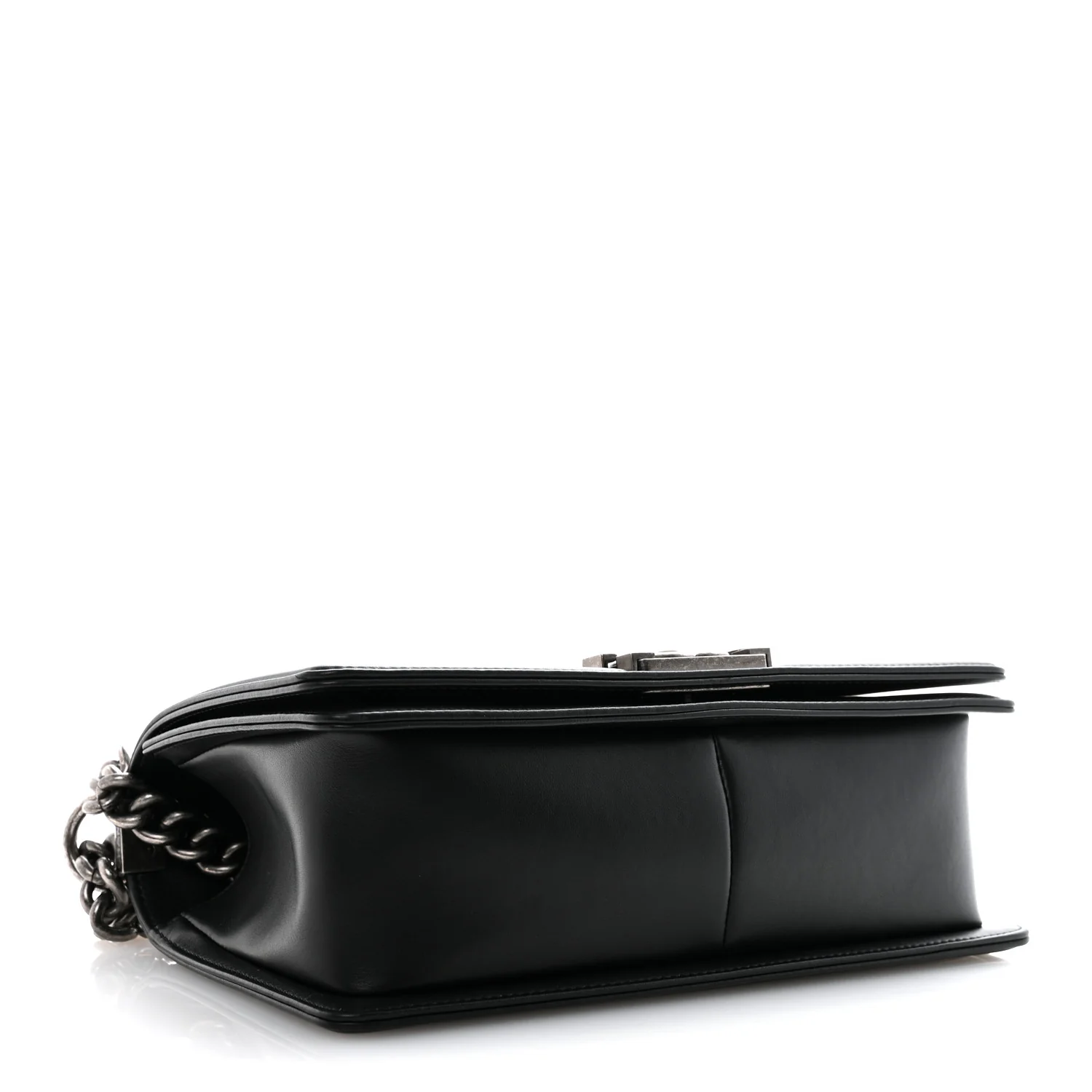 Calfskin Quilted Medium Boy Flap Black - Image 4