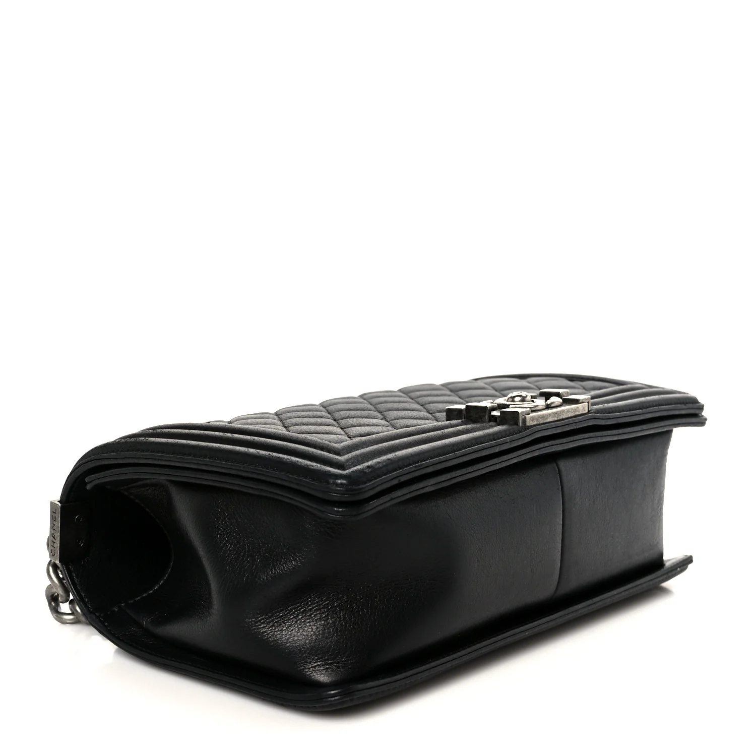 Calfskin Quilted Medium Boy Flap Black - Image 4