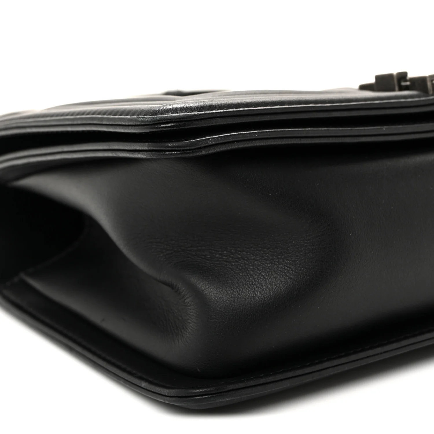 Calfskin Quilted Medium Boy Flap Black - Image 9