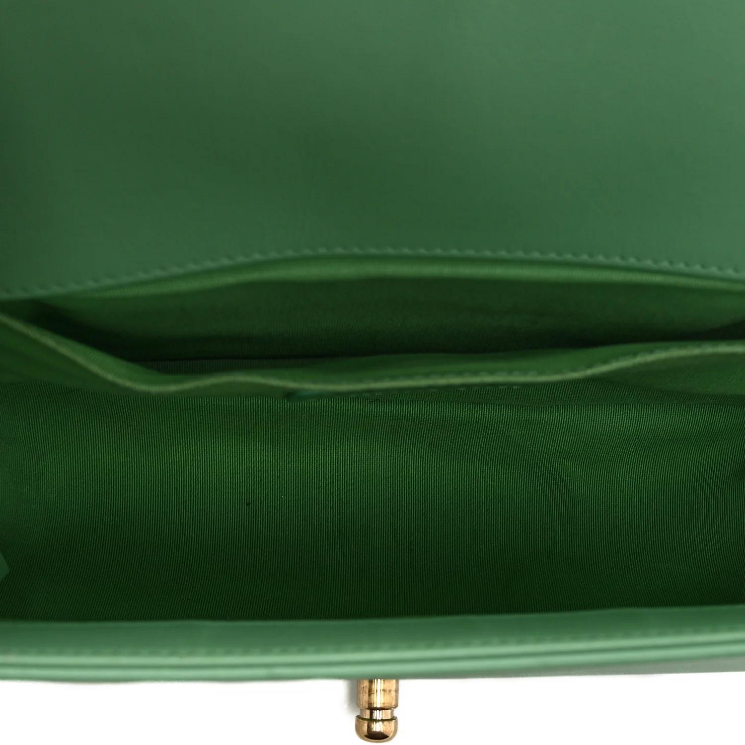 Calfskin Quilted Medium Boy Flap Green - Image 5